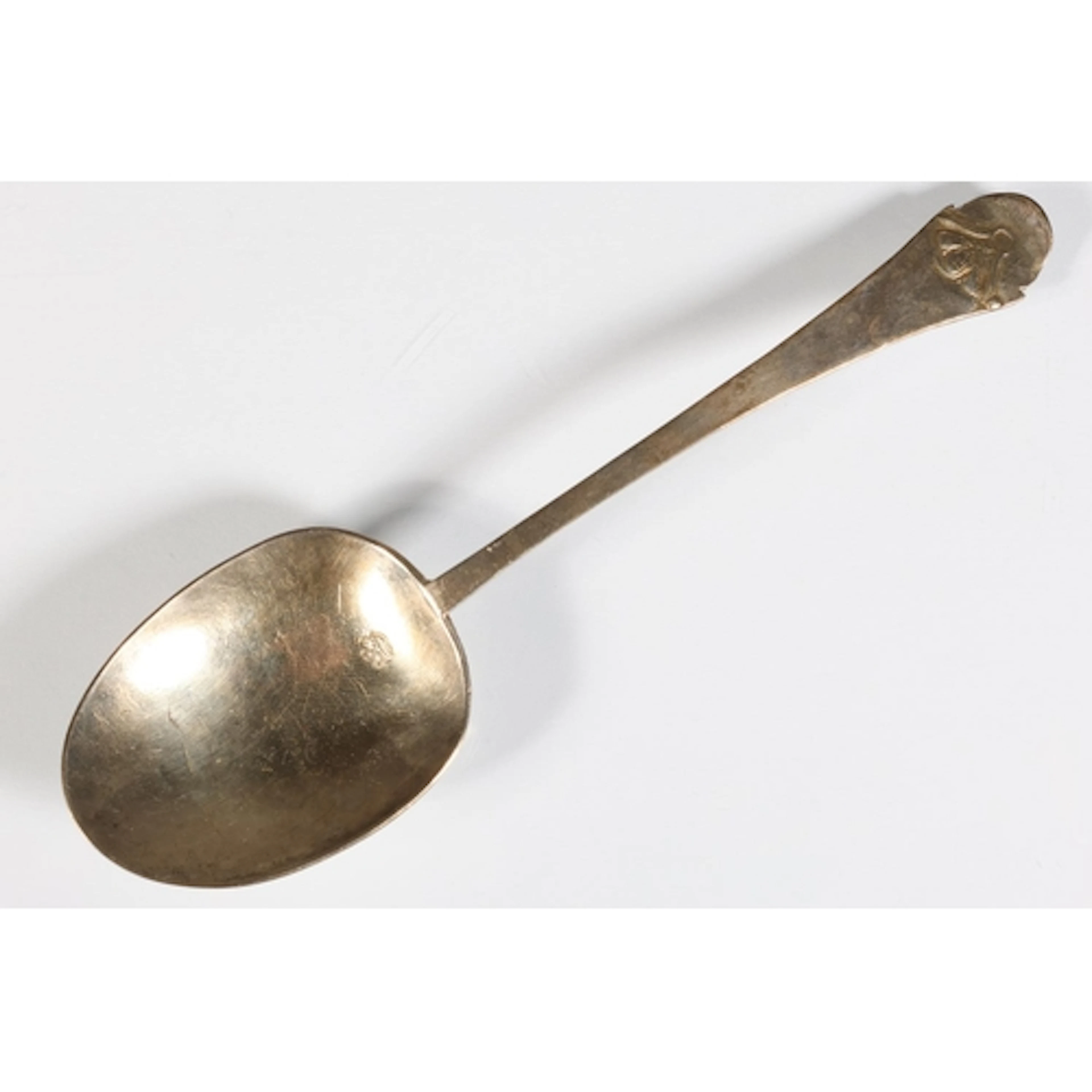 Antique silver spoon pricked with the dated 1669, stamped wi...