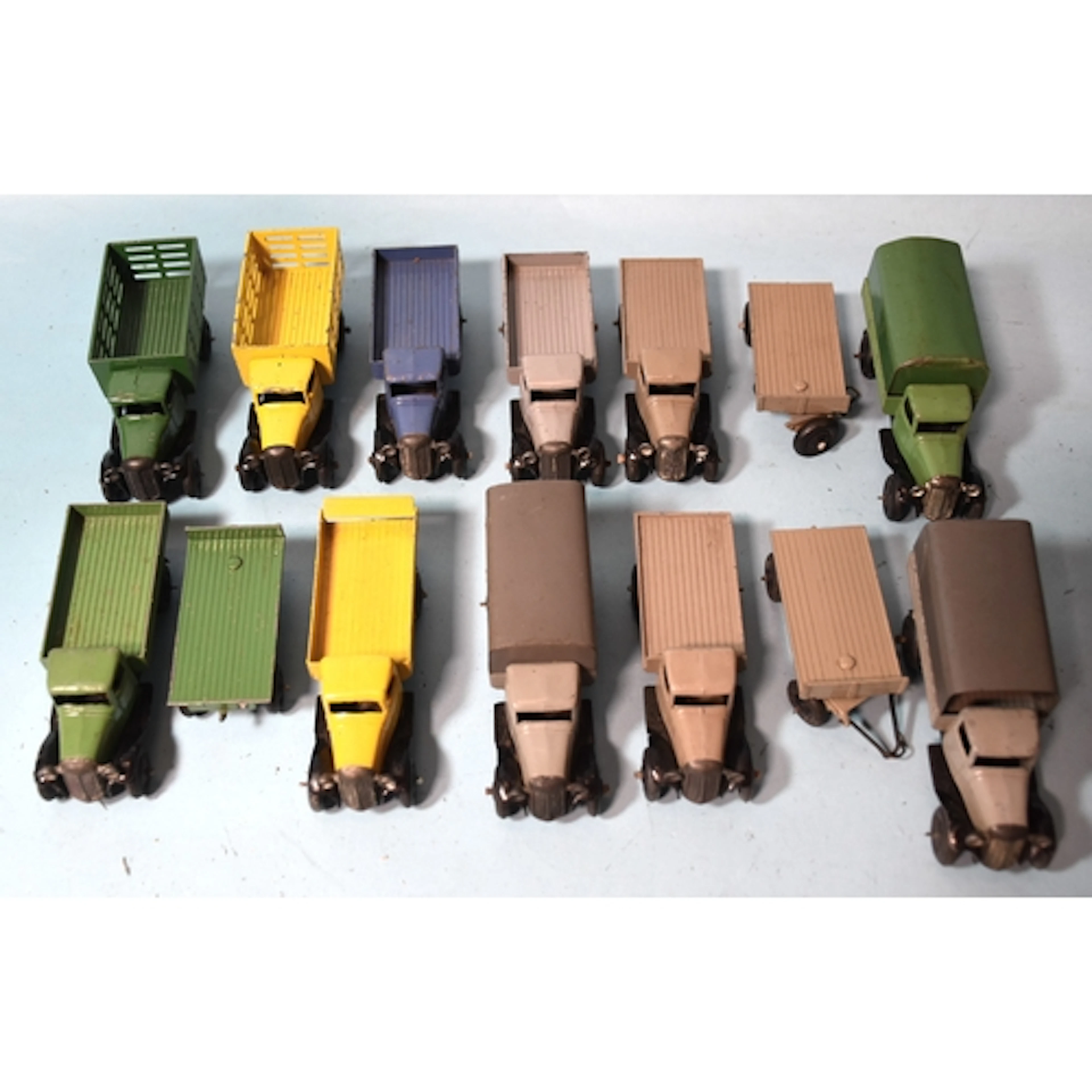 Dinky Toys, eleven commercial '25 Series' trucks and three t...