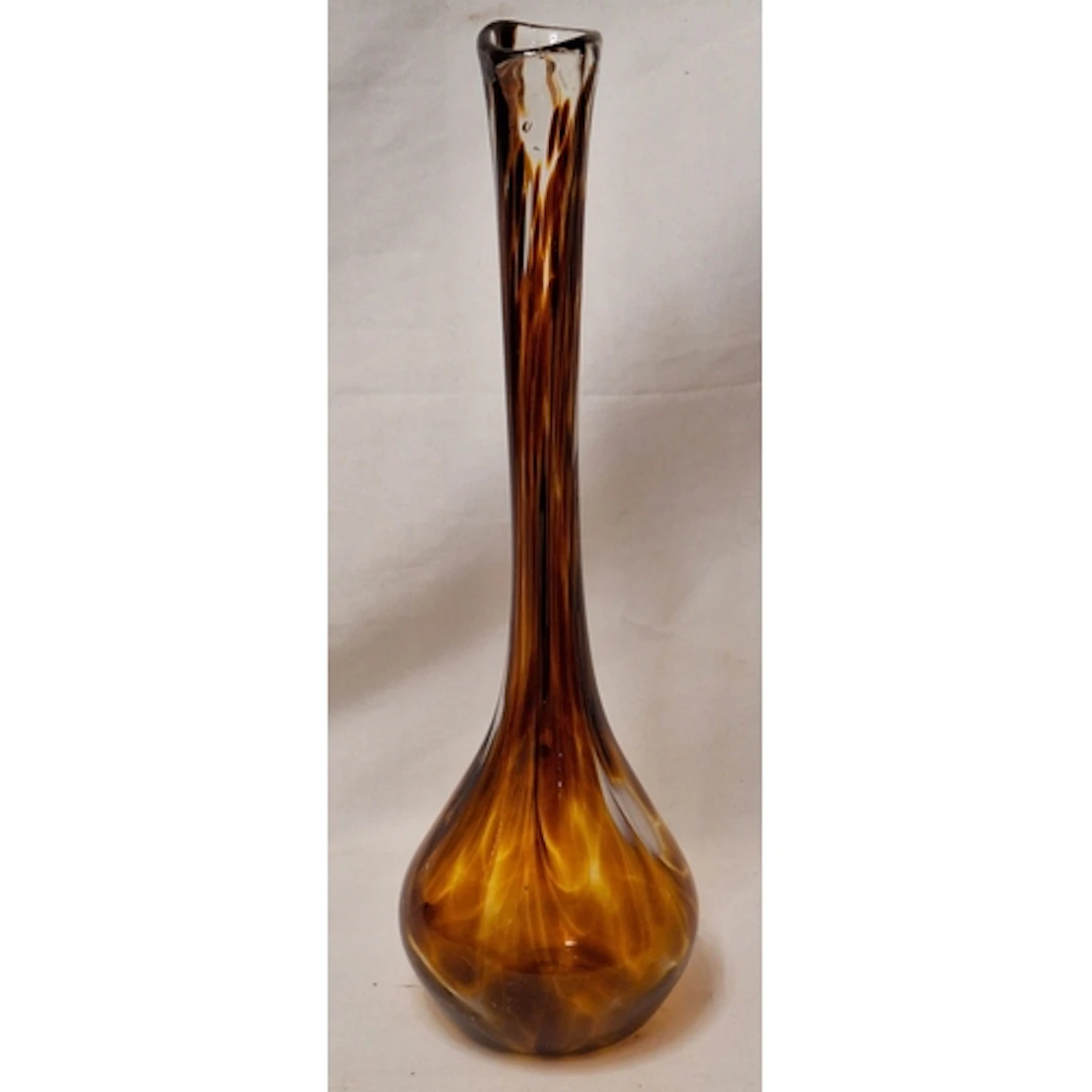Vintage Art Glass RGH Romische Glashutte German Vase, bulbou...