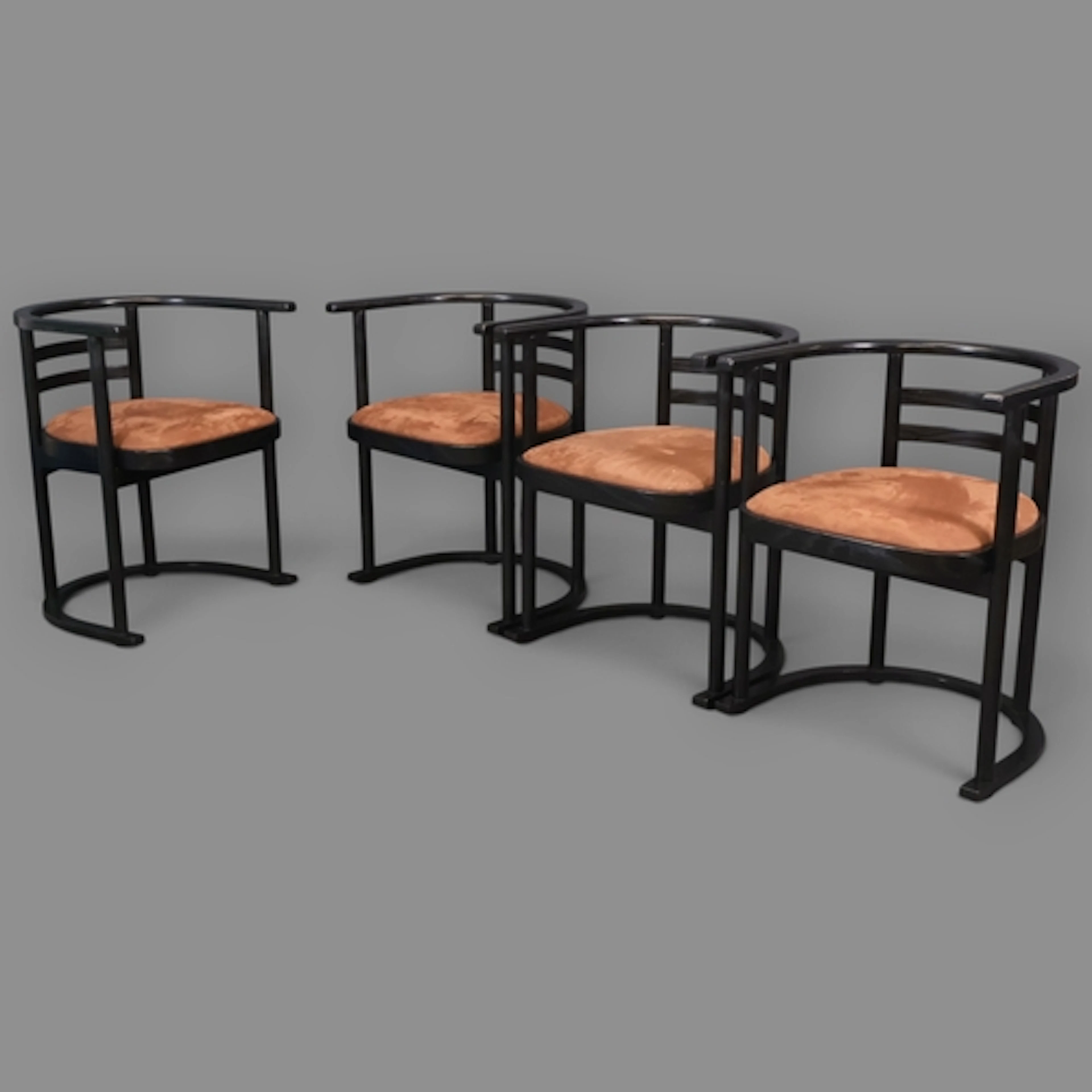 A set of 4 mid-century Danish chairs in the manner of Josef ...