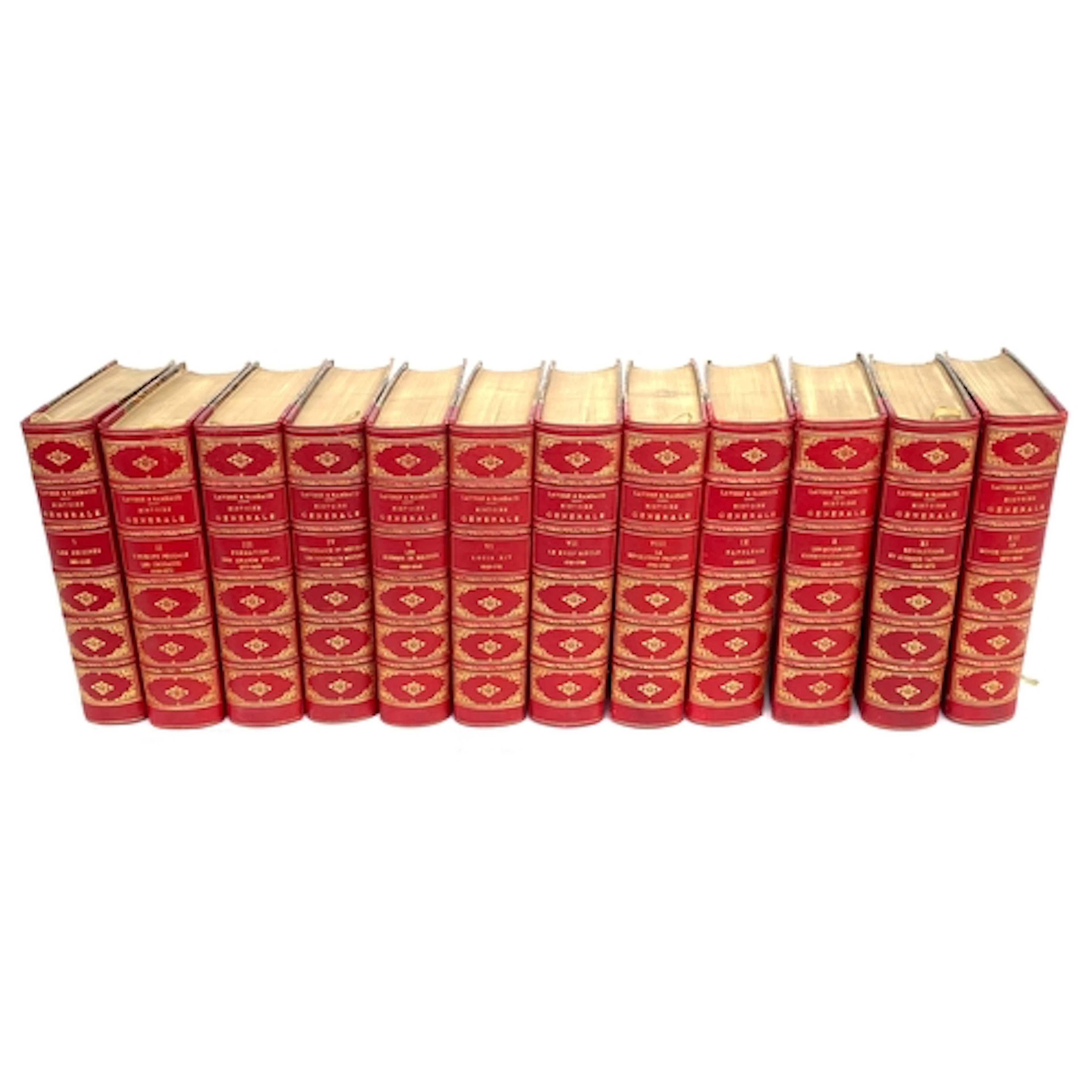 BINDINGS IN FRENCH. Very decorative. LAVISSE & RAMBAUD, 'His...