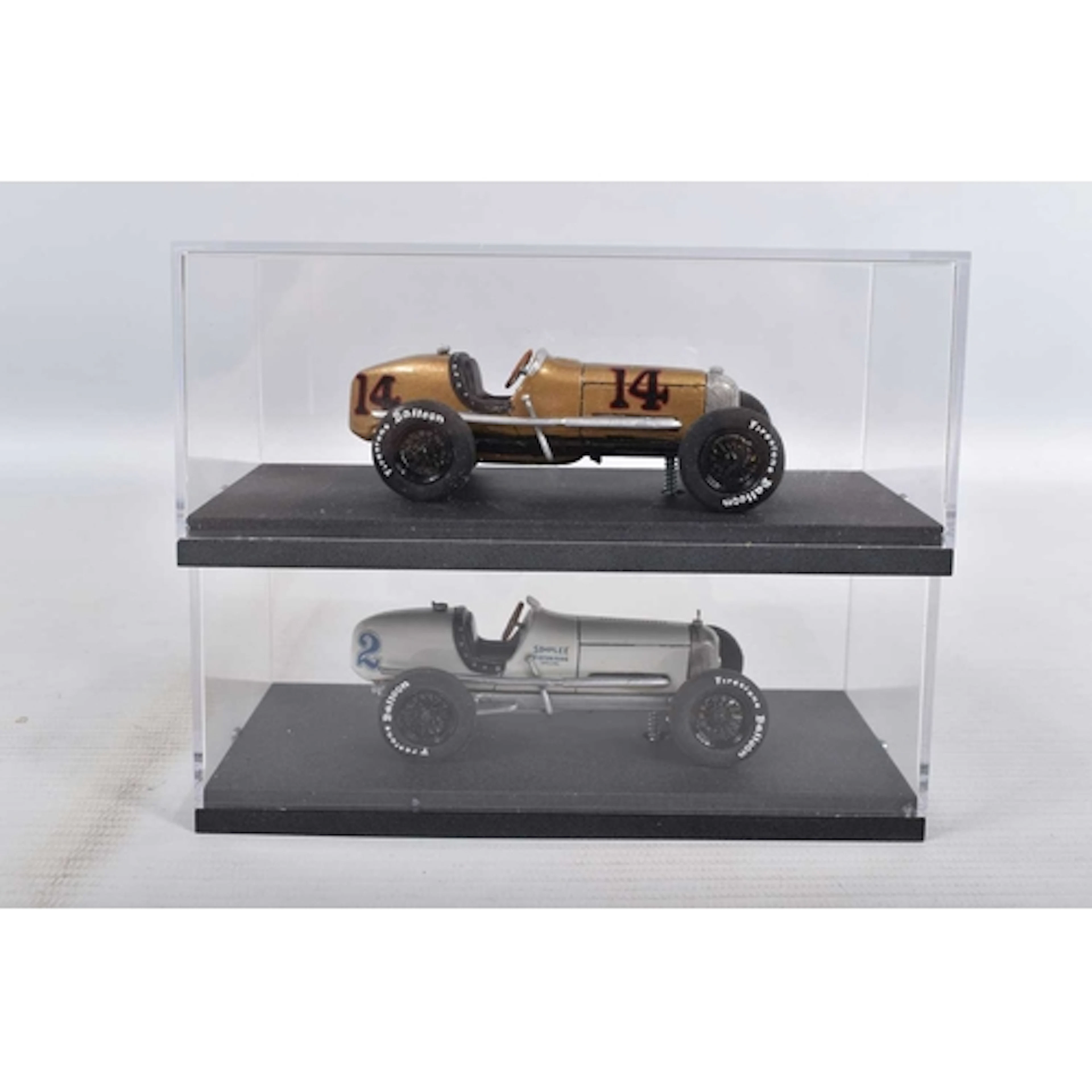 TWO CASED AND SEALED M.A.MODELS HAND BUILT MODEL VEHICLES, t...