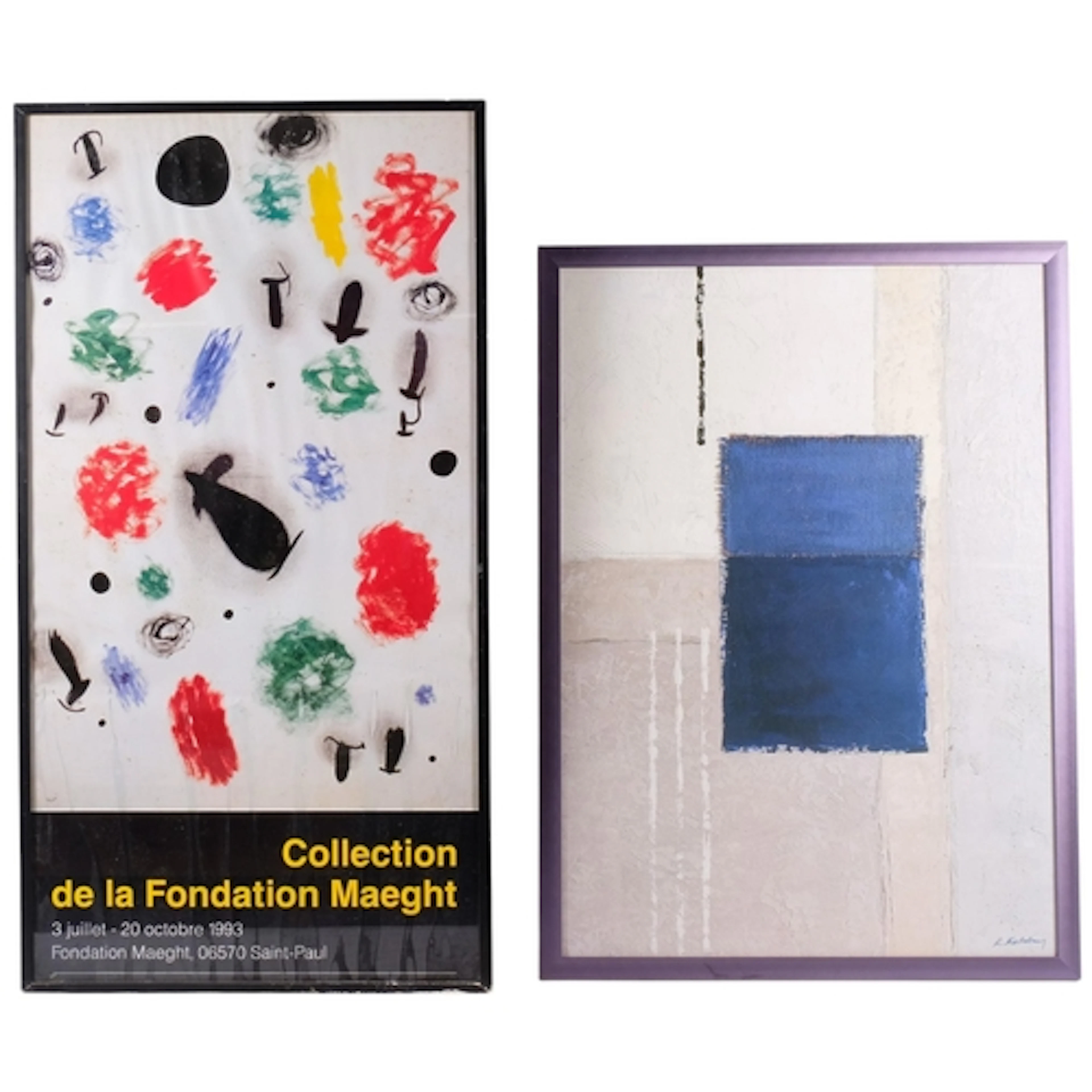 Joan Miro, exhibition poster print, 1993, 85cm x 44cm, toget...