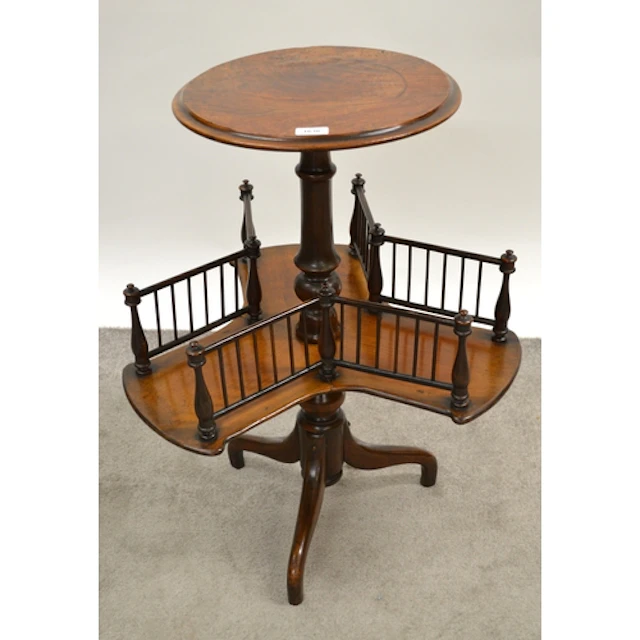 Late 19th / early 20th Century walnut library table, with ga...