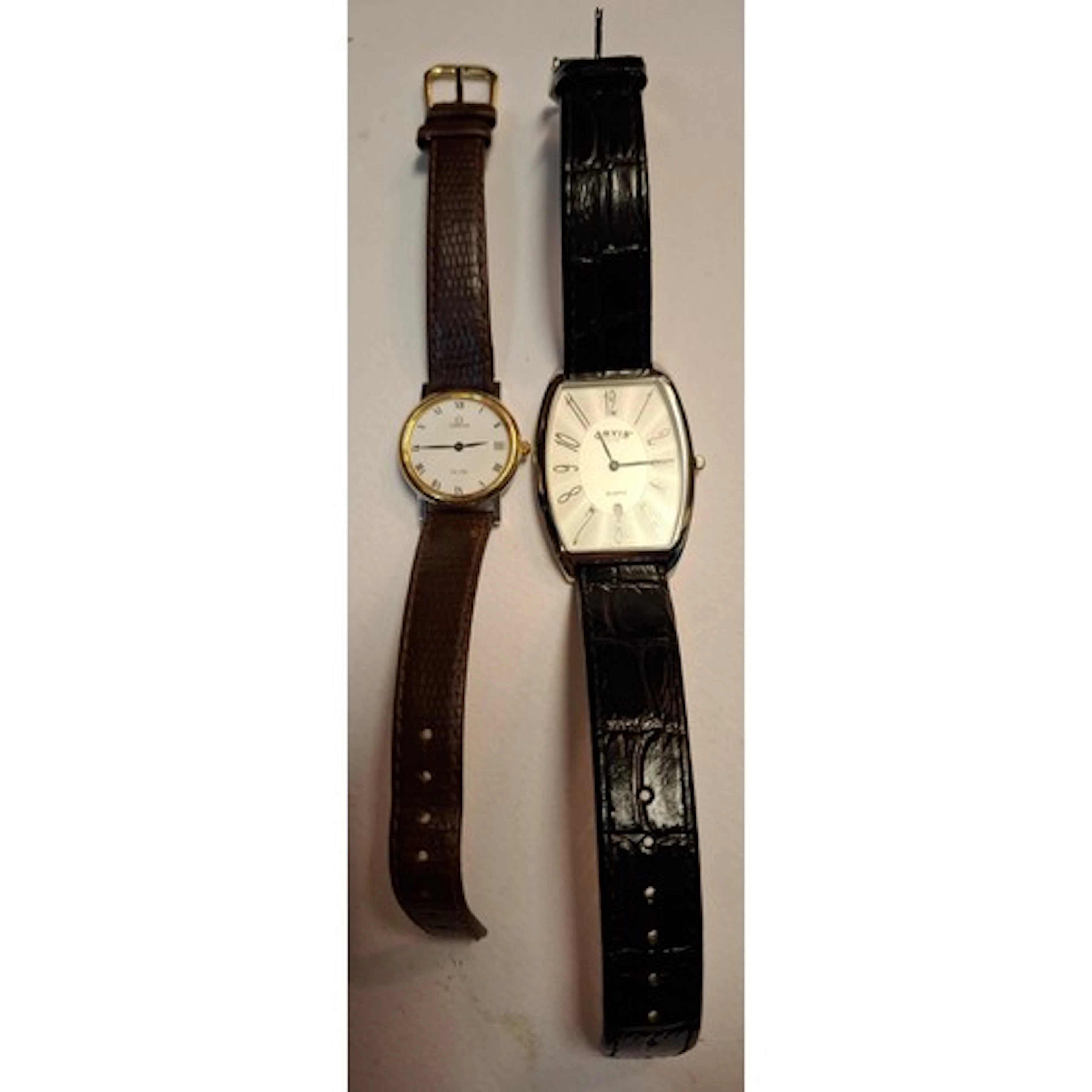 Two watches comprising an Omega ladies DeVille gold tone wat...