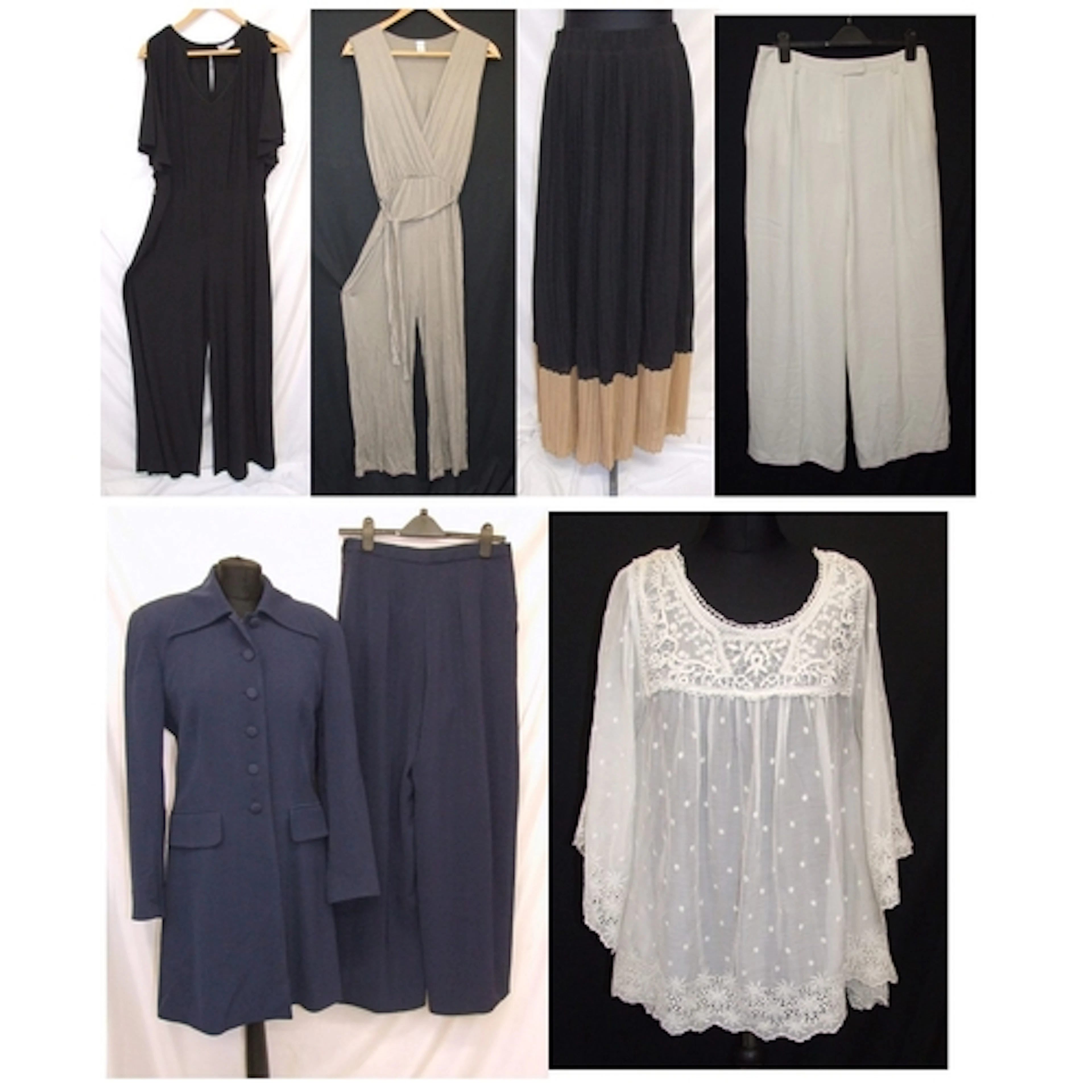 Ladies Clothing: Wallis black stretch culottes dress size 14...