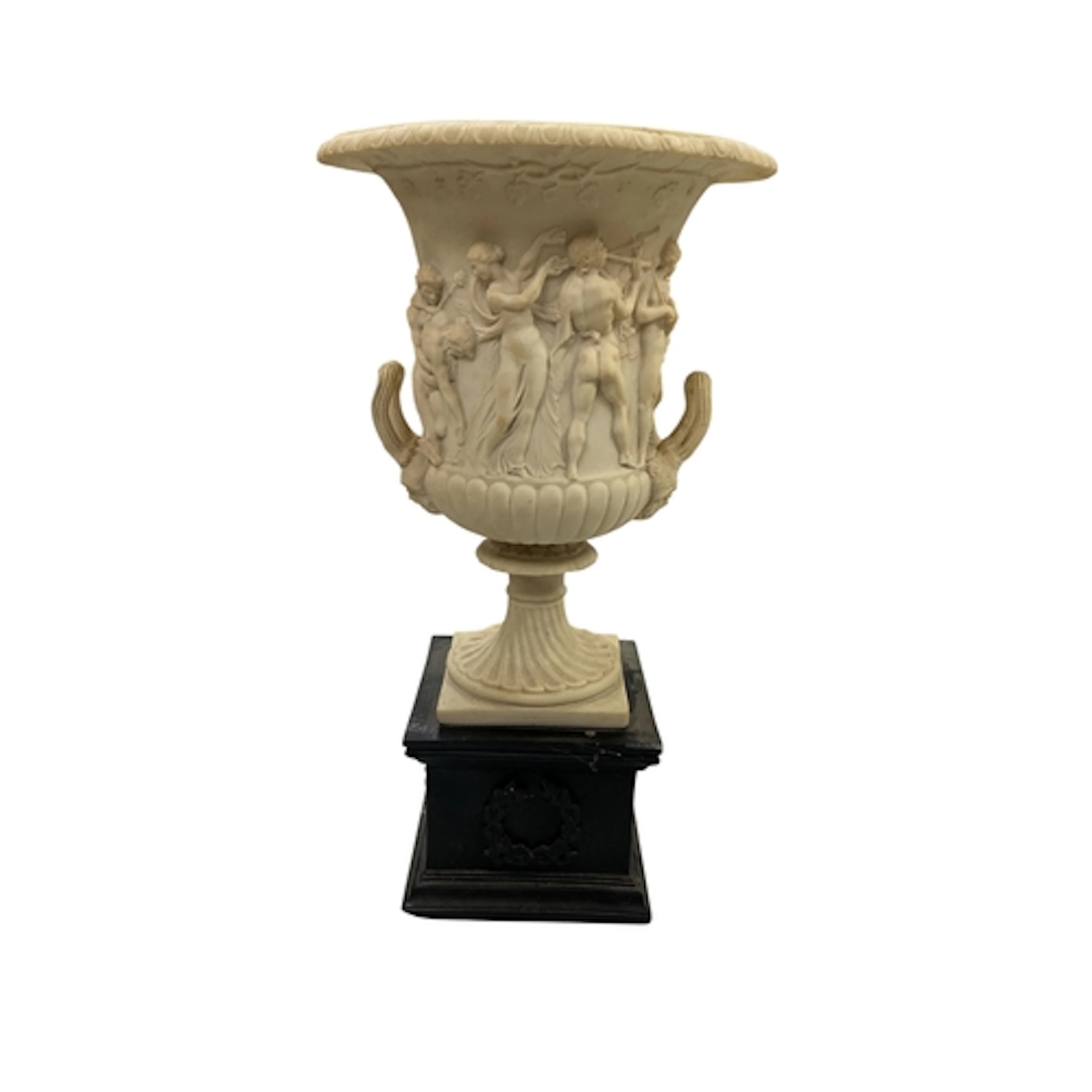 A composition Classical-style campana urn, relief decorated ...