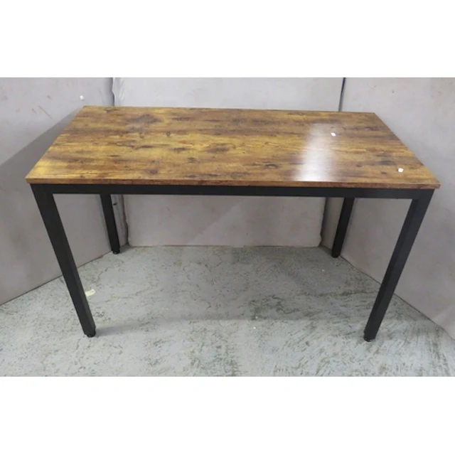 Industrial Style Table, black metal frame, rustic top approx...