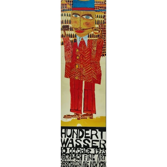 Friedensreich Hundertwasser - Colour exhibition poster for 1...