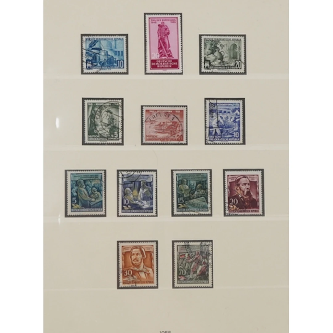 Collection of East German stamps in mint and used condition,...