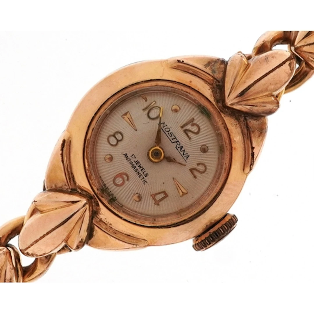 Nostrana, ladies manual wind wristwatch with rolled gold str...
