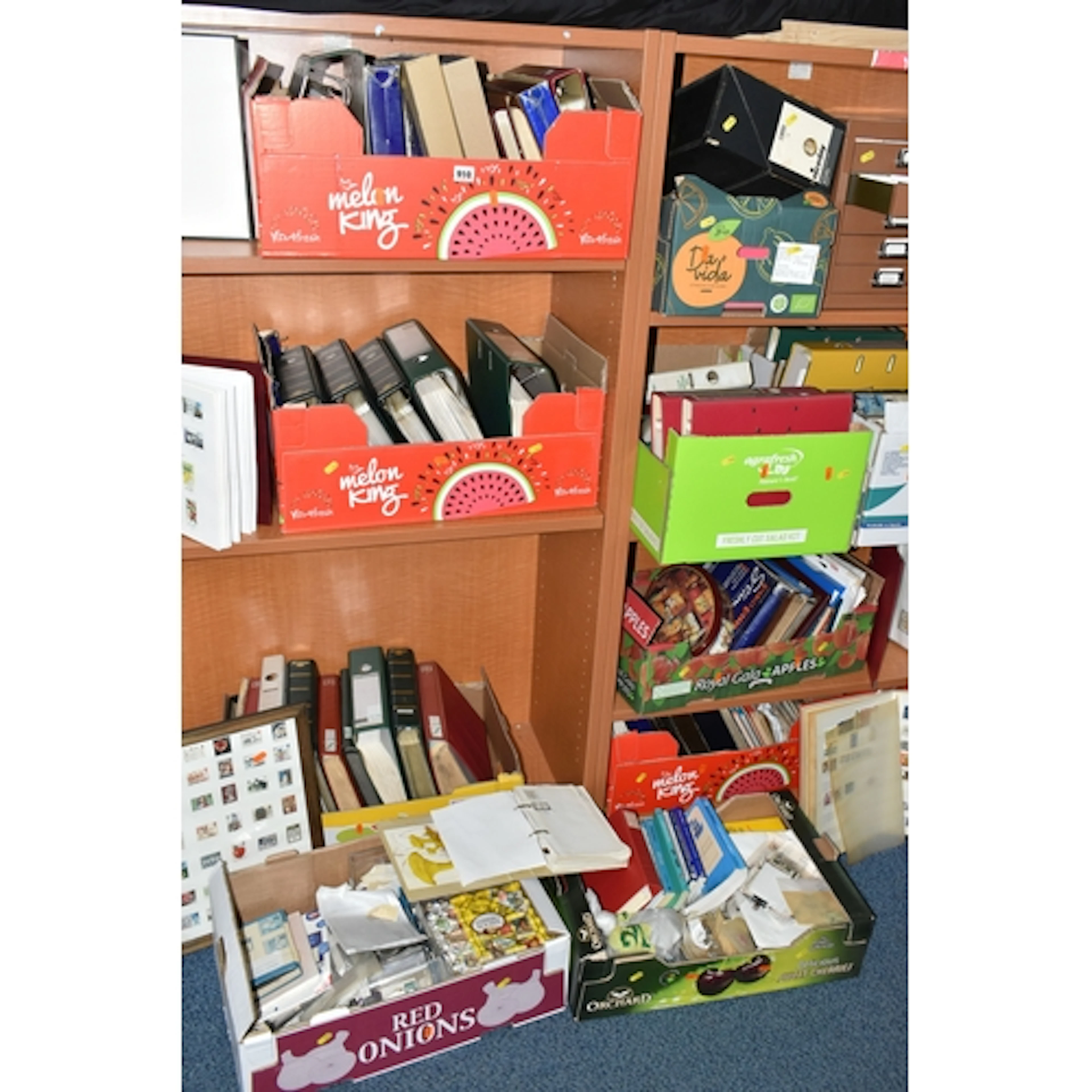VERY LARGE QUANTITY OF STAMPS IN BOXES WITH LOOSE SORTED INT...