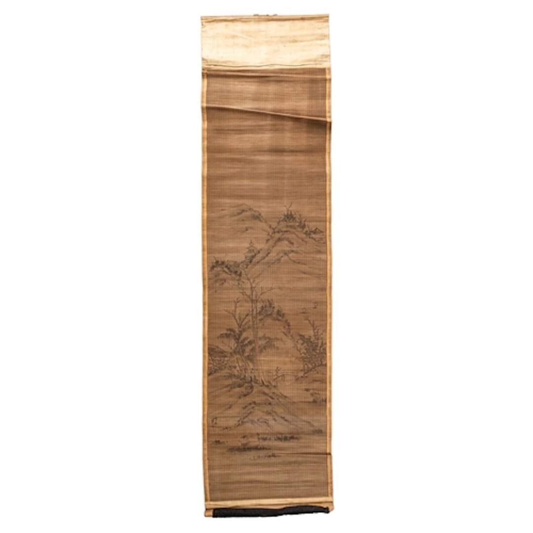 A set of four Chinese hanging scroll paintings, ink on bambo...