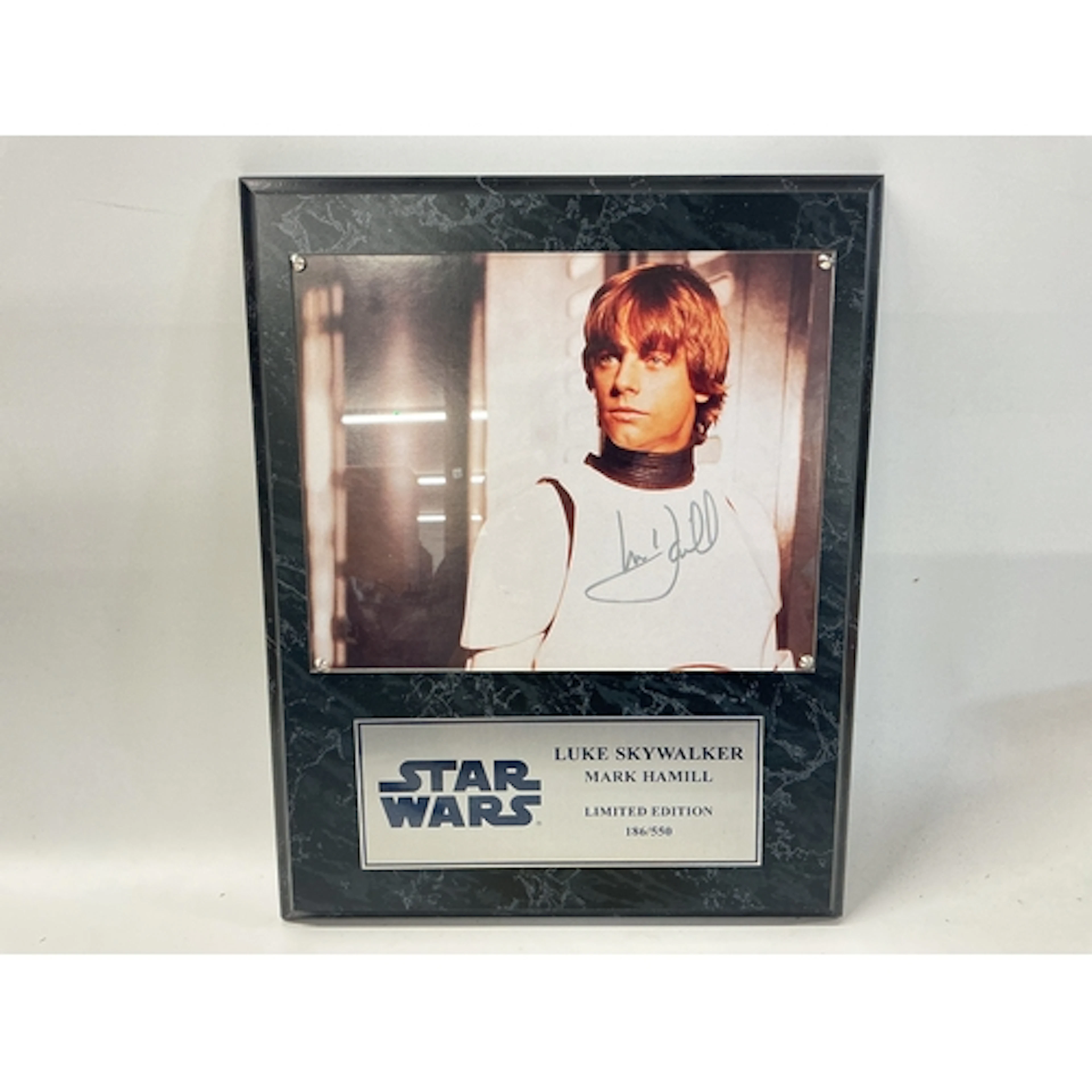 A Mounted Signed Picture Of Star Wars Luke Skywalker Signed ...