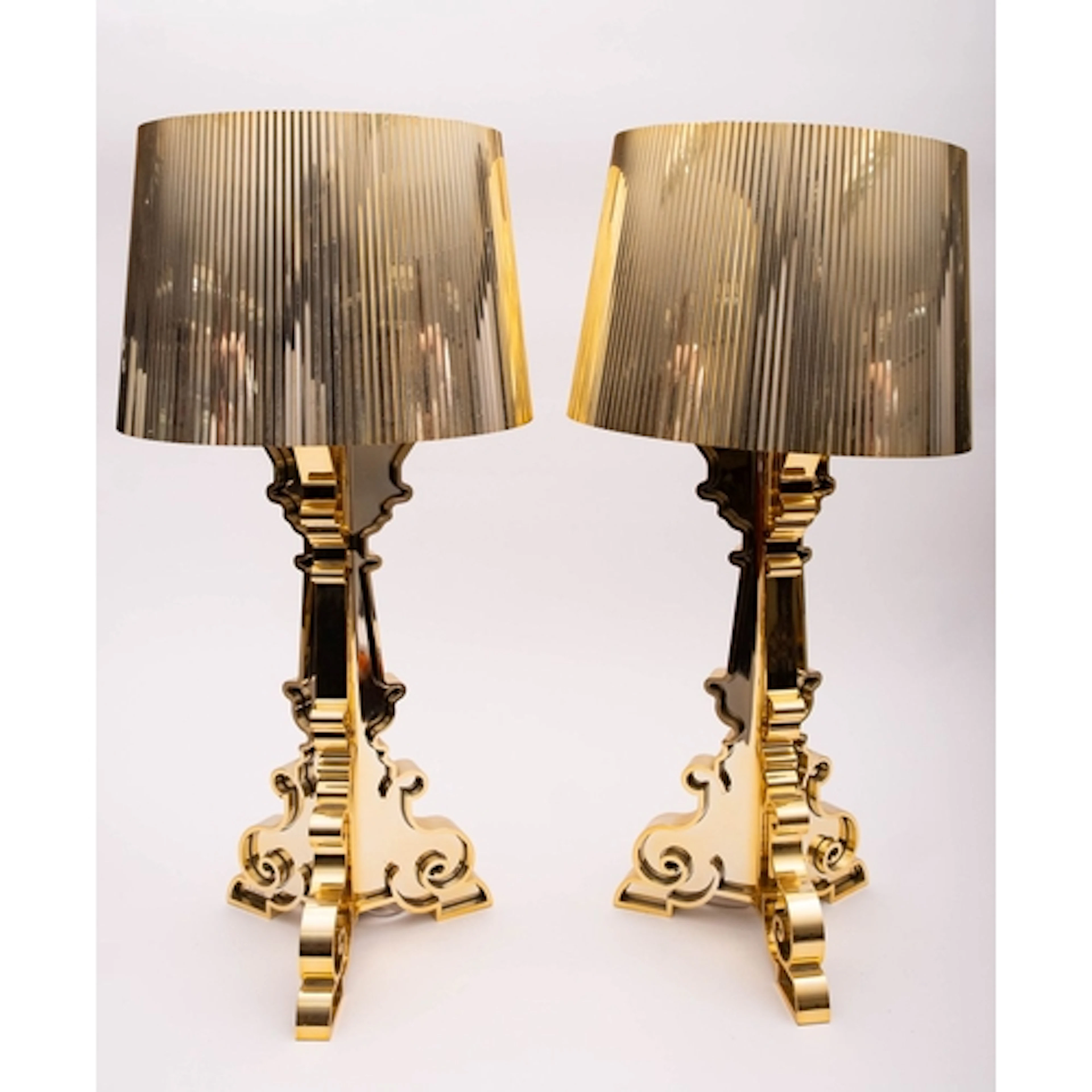 Ferruccio Laviani for Kartell, a pair of 'Bourgie' gold poly...