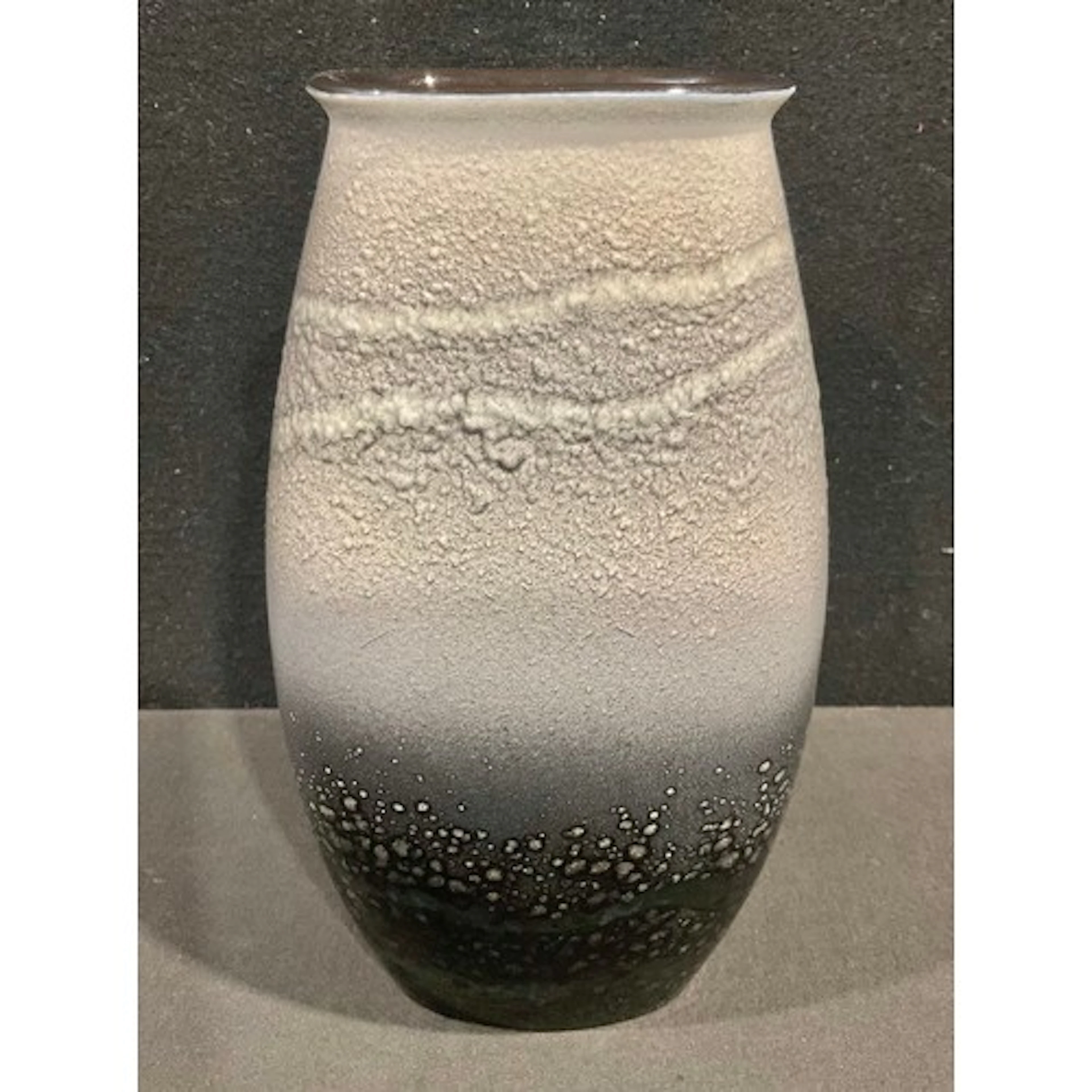 A modern Poole pottery Aura Manhatten shape vase, with grey,...