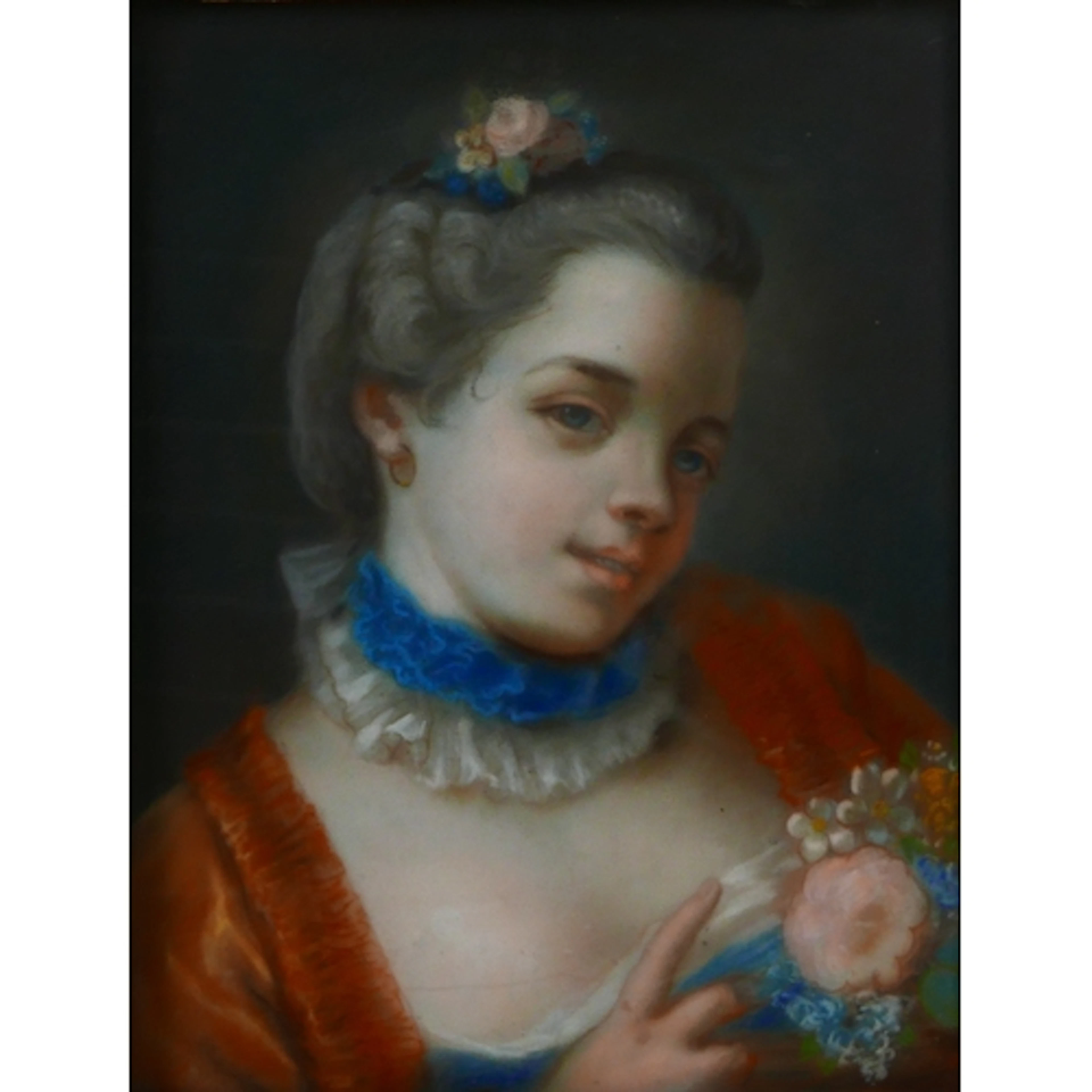 EUROPEAN SCHOOL (19TH CENTURY): A PASTEL PORTRAIT OF AN 18TH...