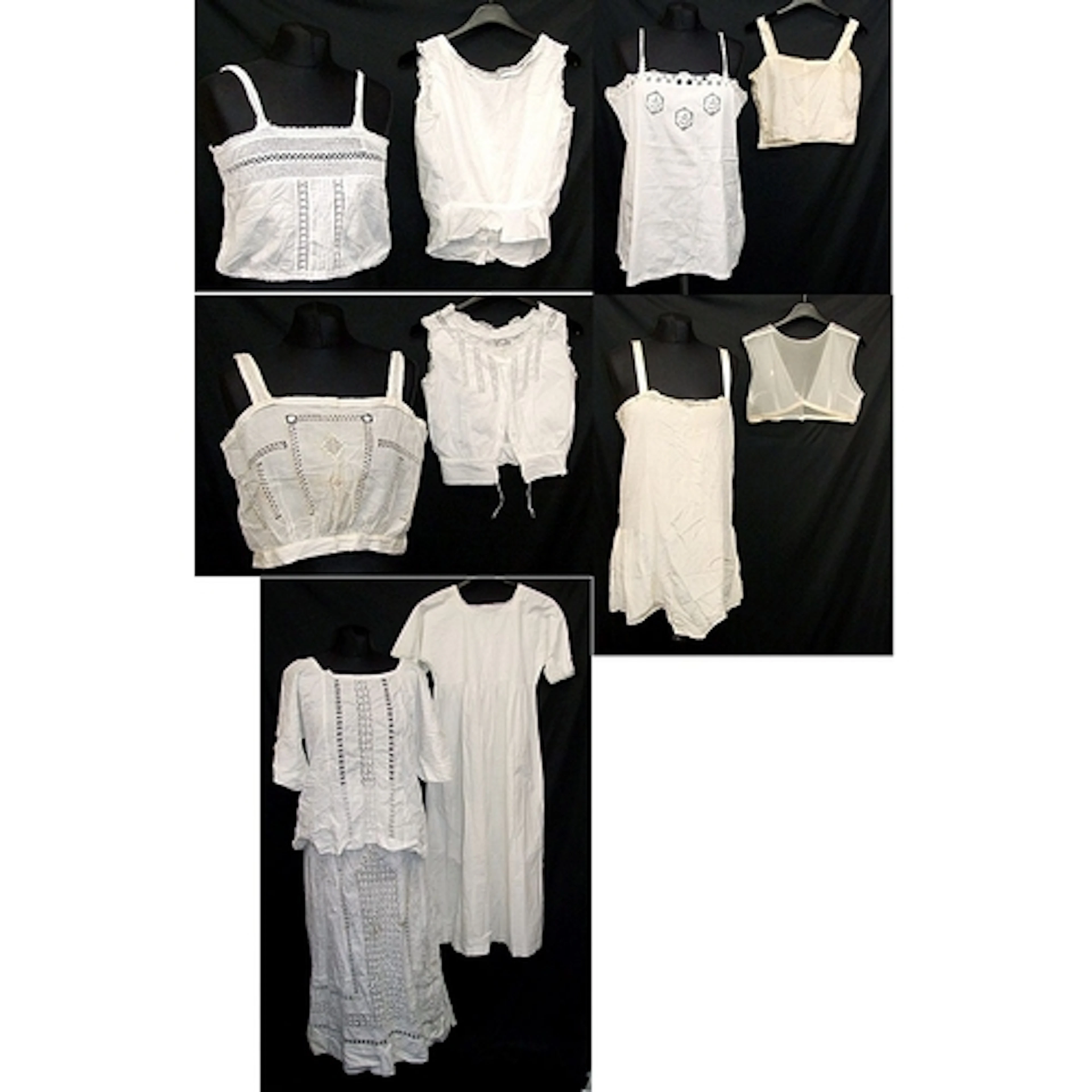 Edwardian/Victorian Skirt & Matching Blouse, white cotton dr...