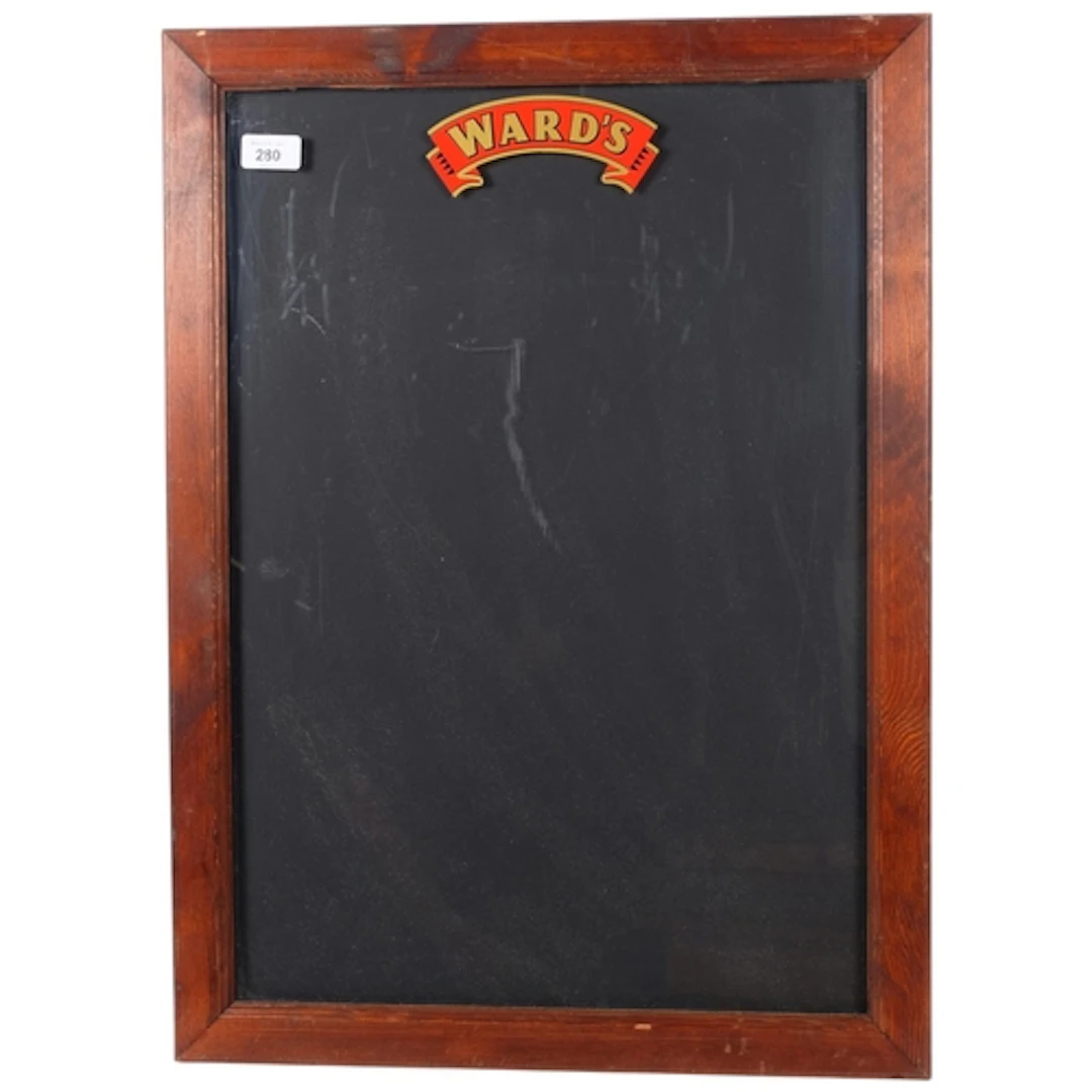 A framed hanging notice display cabinet, with hinged action,...