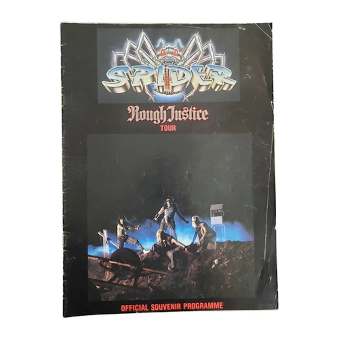 Spider - Signed 1984 Rough Justice tour souvenir programme a...