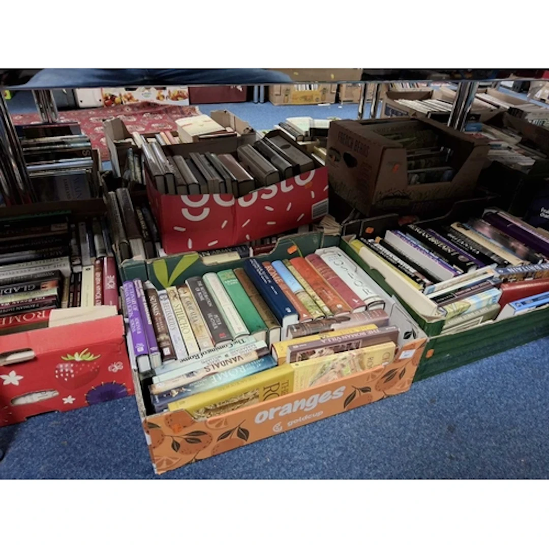 SEVEN BOXES OF BOOKS RELATING TO THE ROMAN EMPIRE AND ROMAN ...
