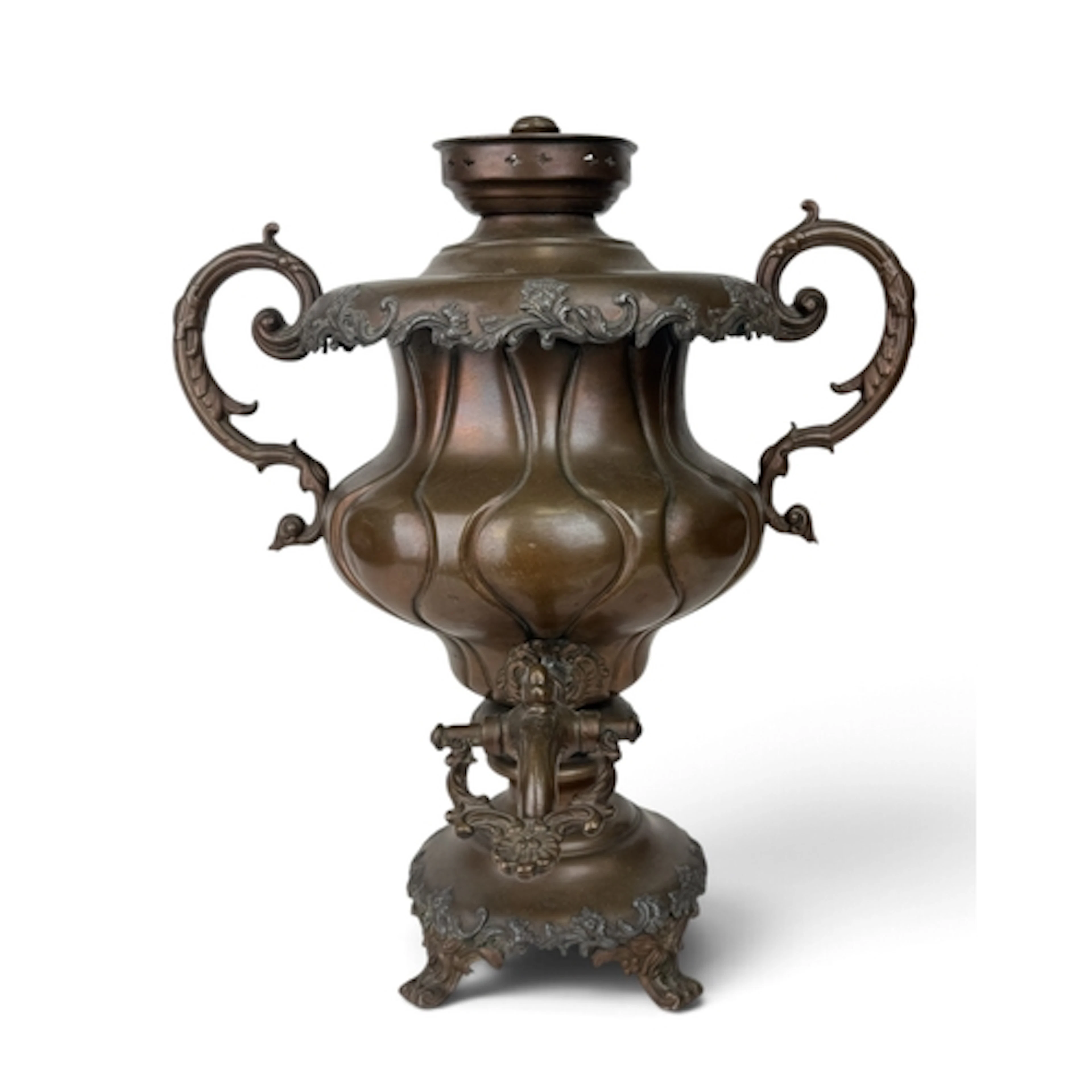 A COPPER SAMOVAR 43cm H