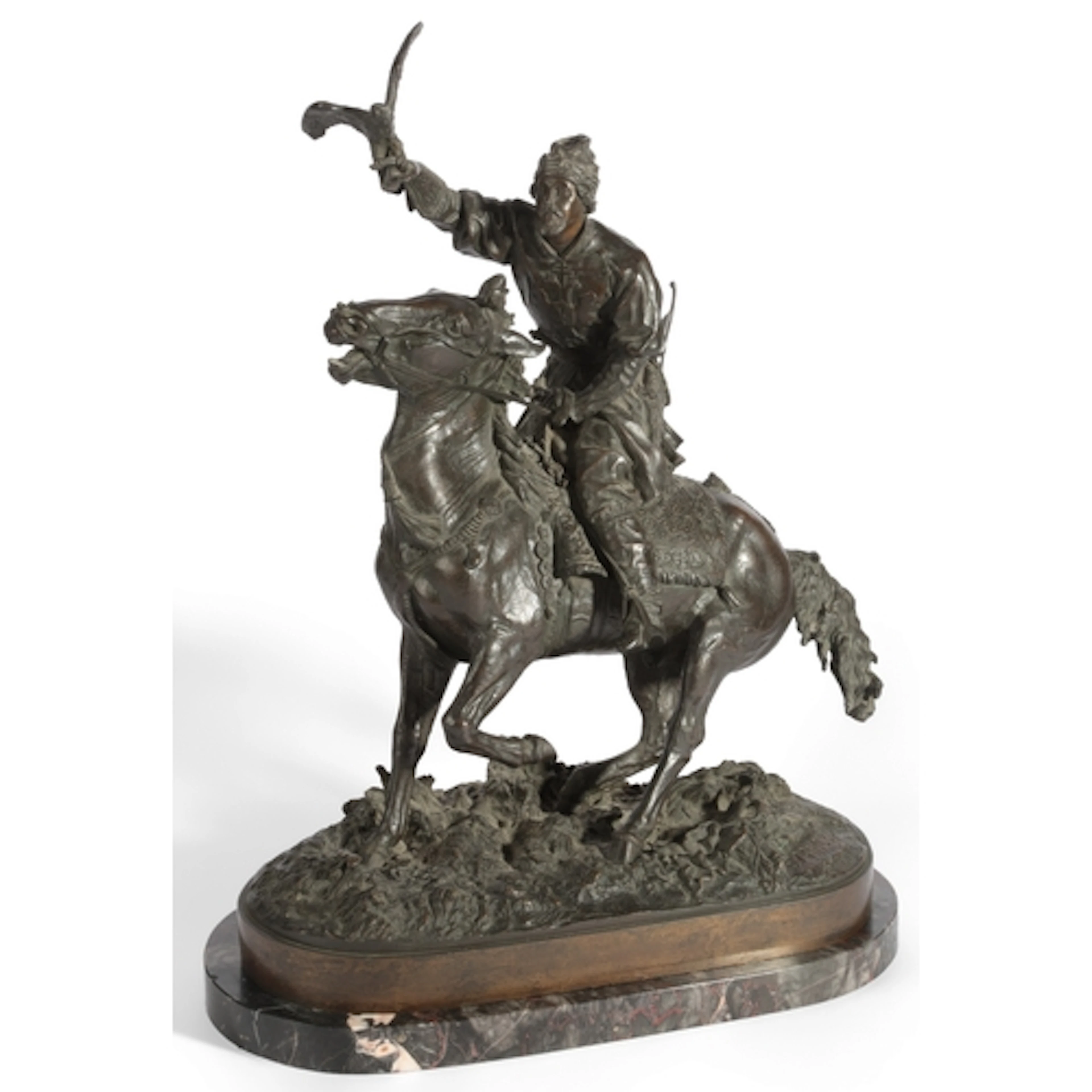 After Evgeny Lancere (Russian, 1848-1886). A bronze figure o...