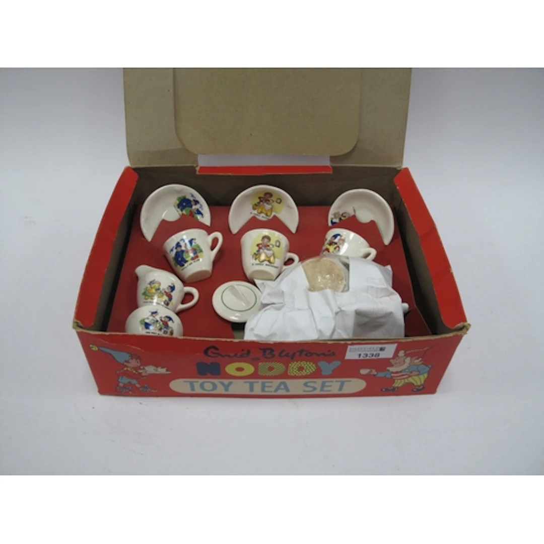 A Vintage Enid Blyton Noddy Toy Tea Set, comprising of three...