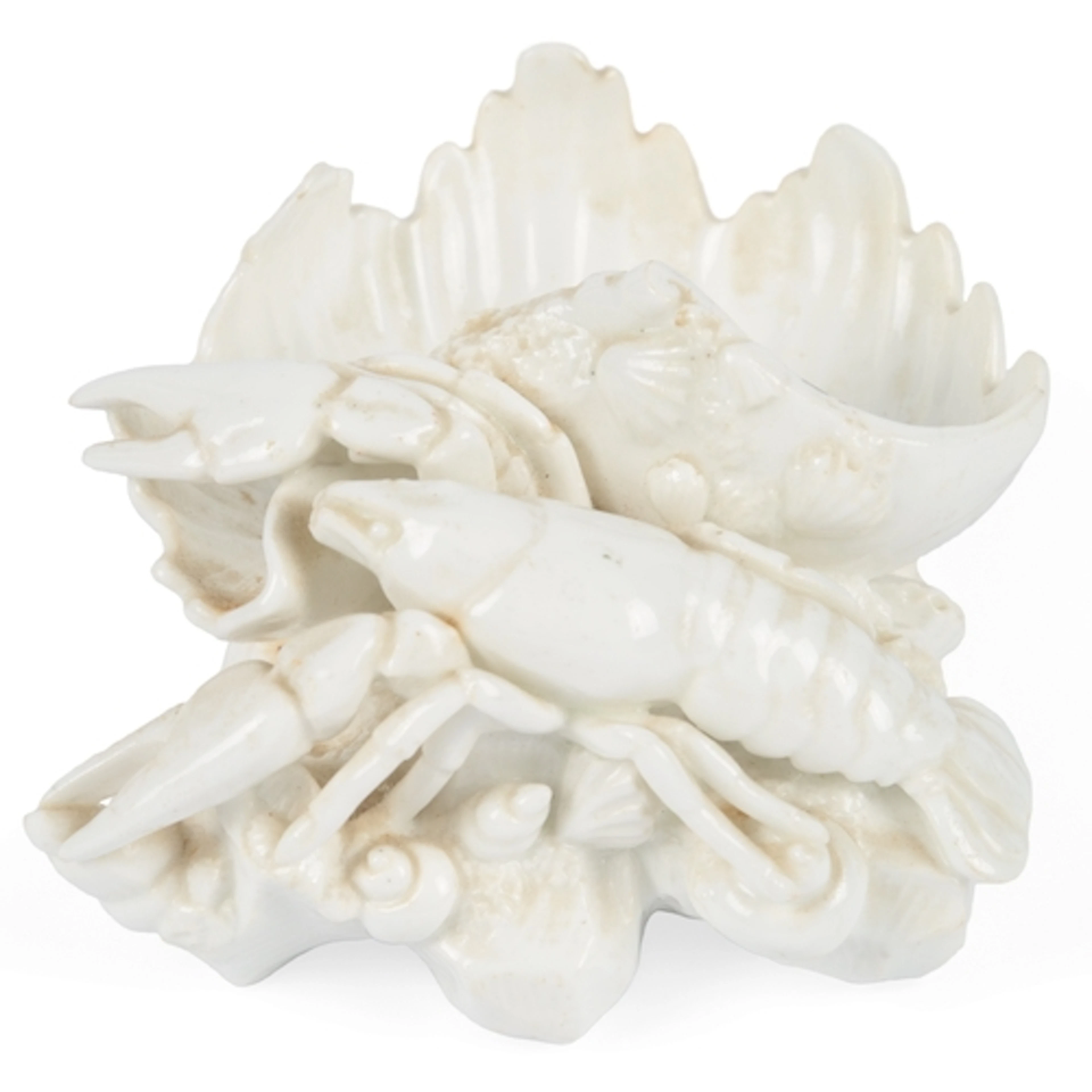 An English porcelain crayfish salt cellar, modelled after Ch...