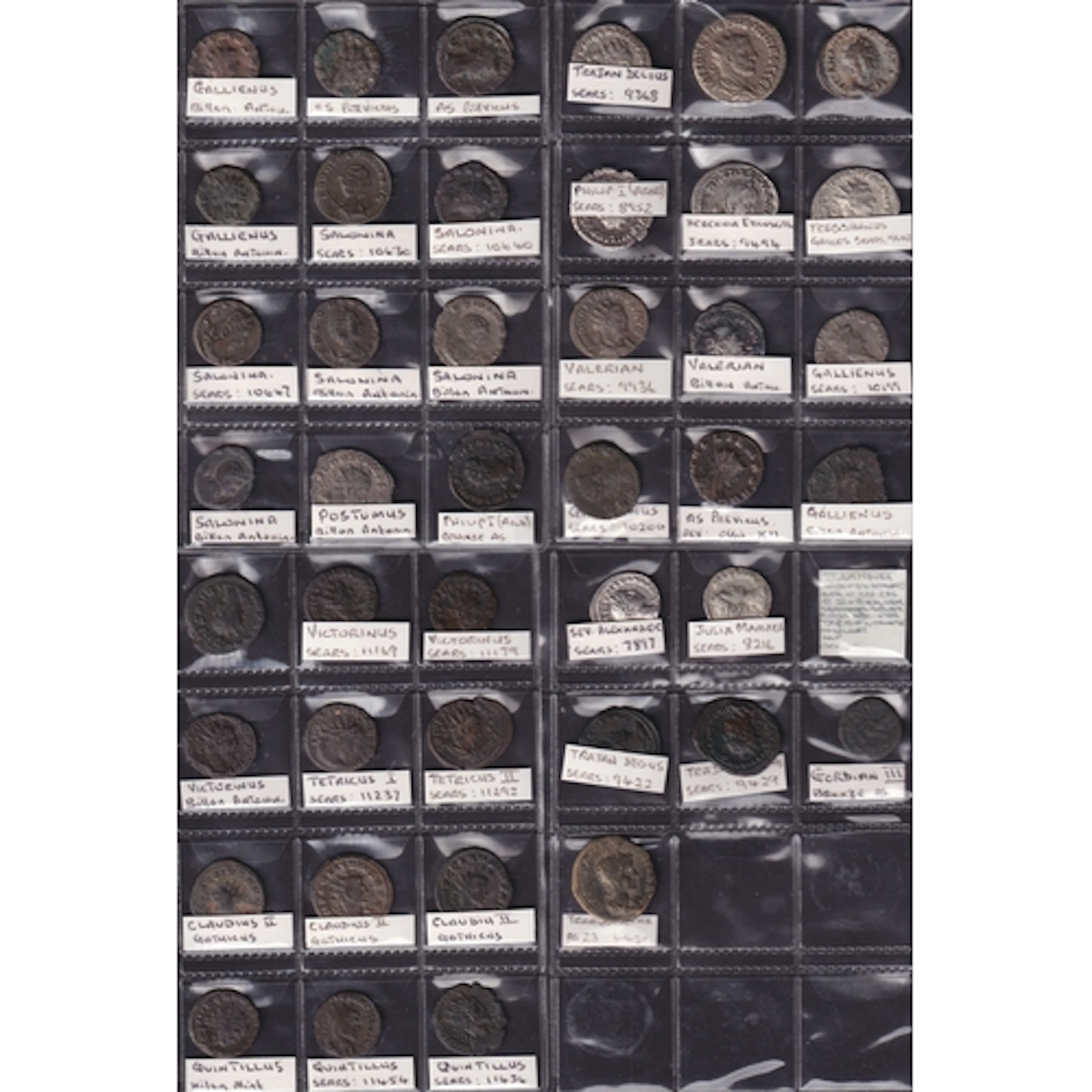A group of 40 Roman silver, billon and bronze coins, includi...