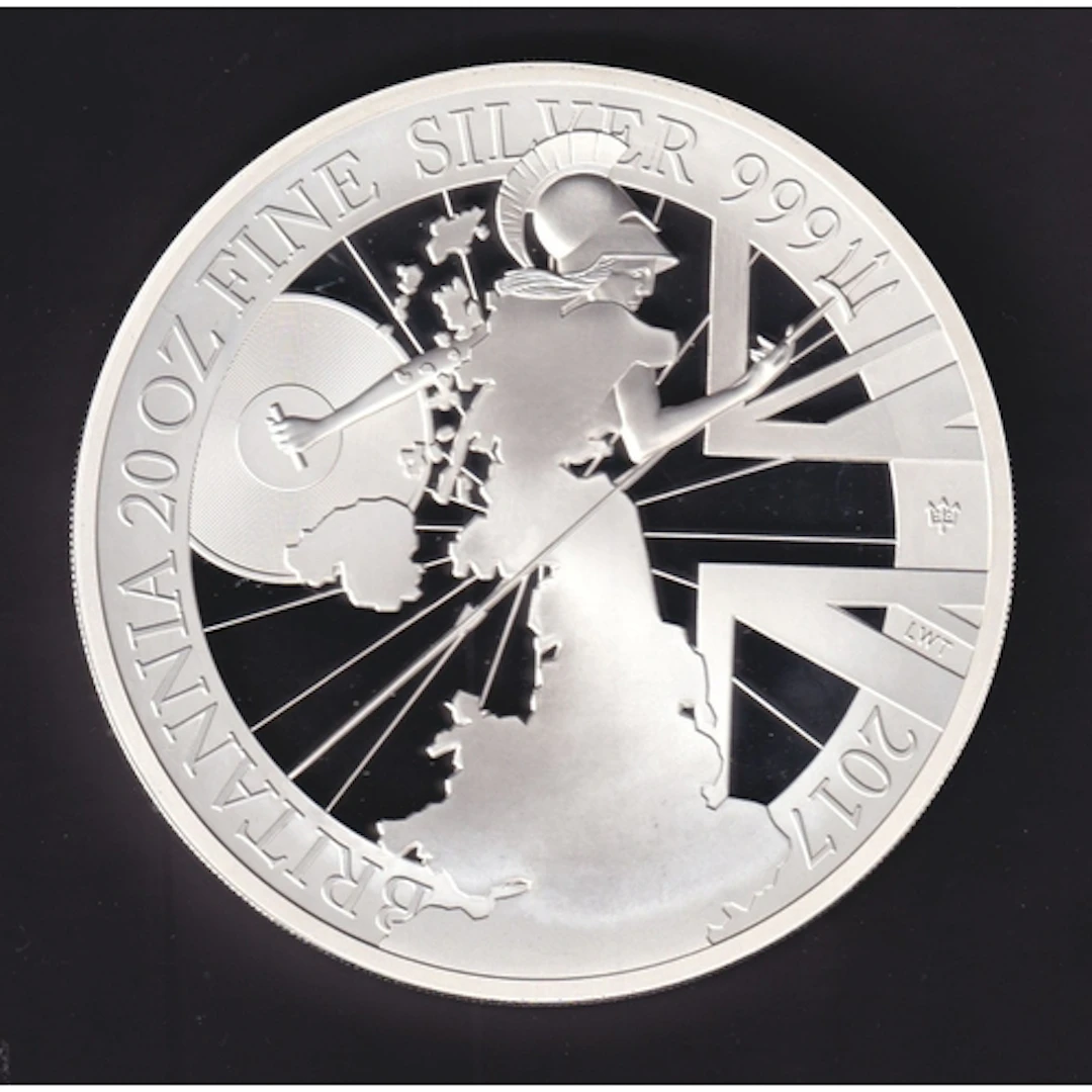 UK 2017 Britannia £250 twenty-ounce silver proof coin, struc...