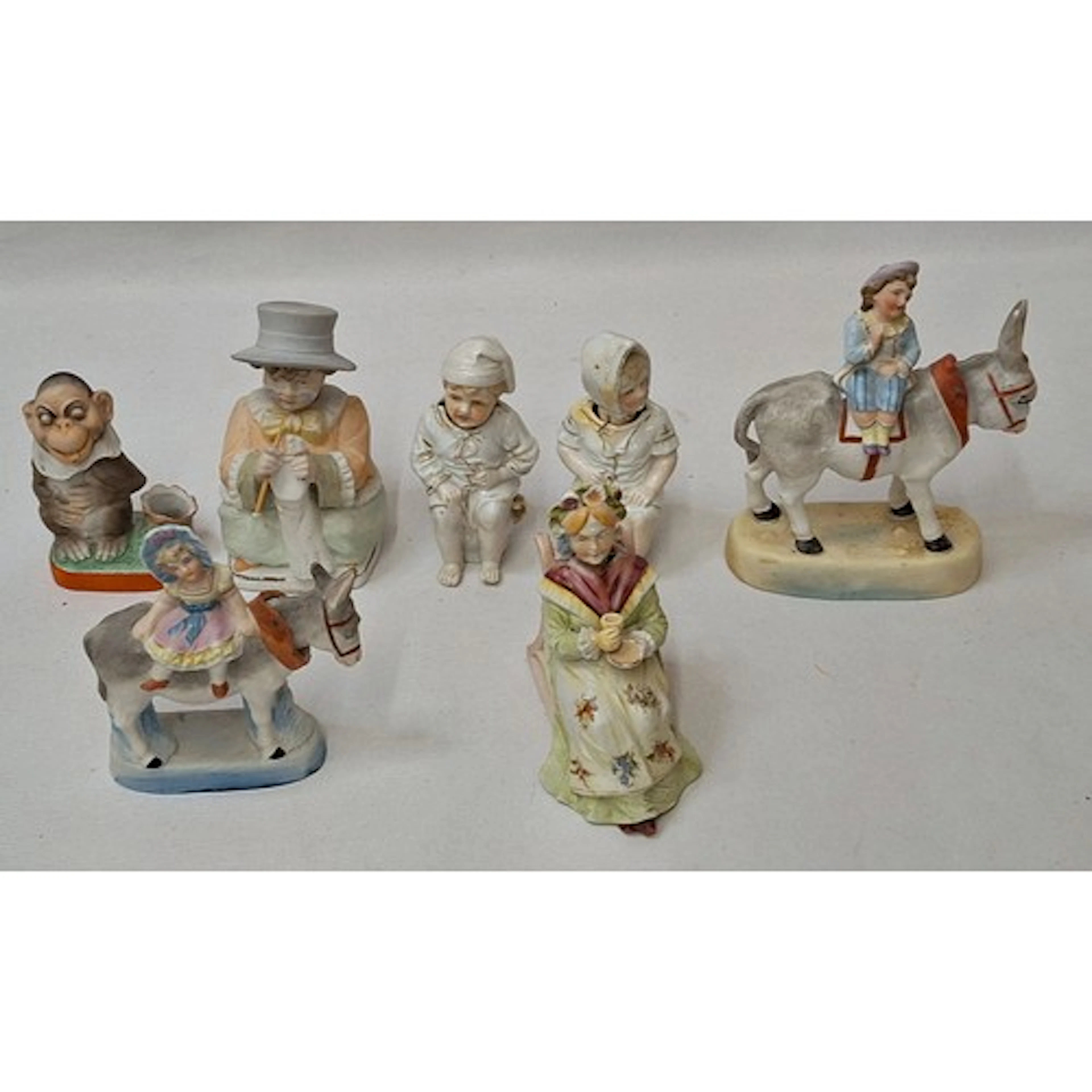 Nodding Head Figurines incl. 2 children riding donkeys, seat...