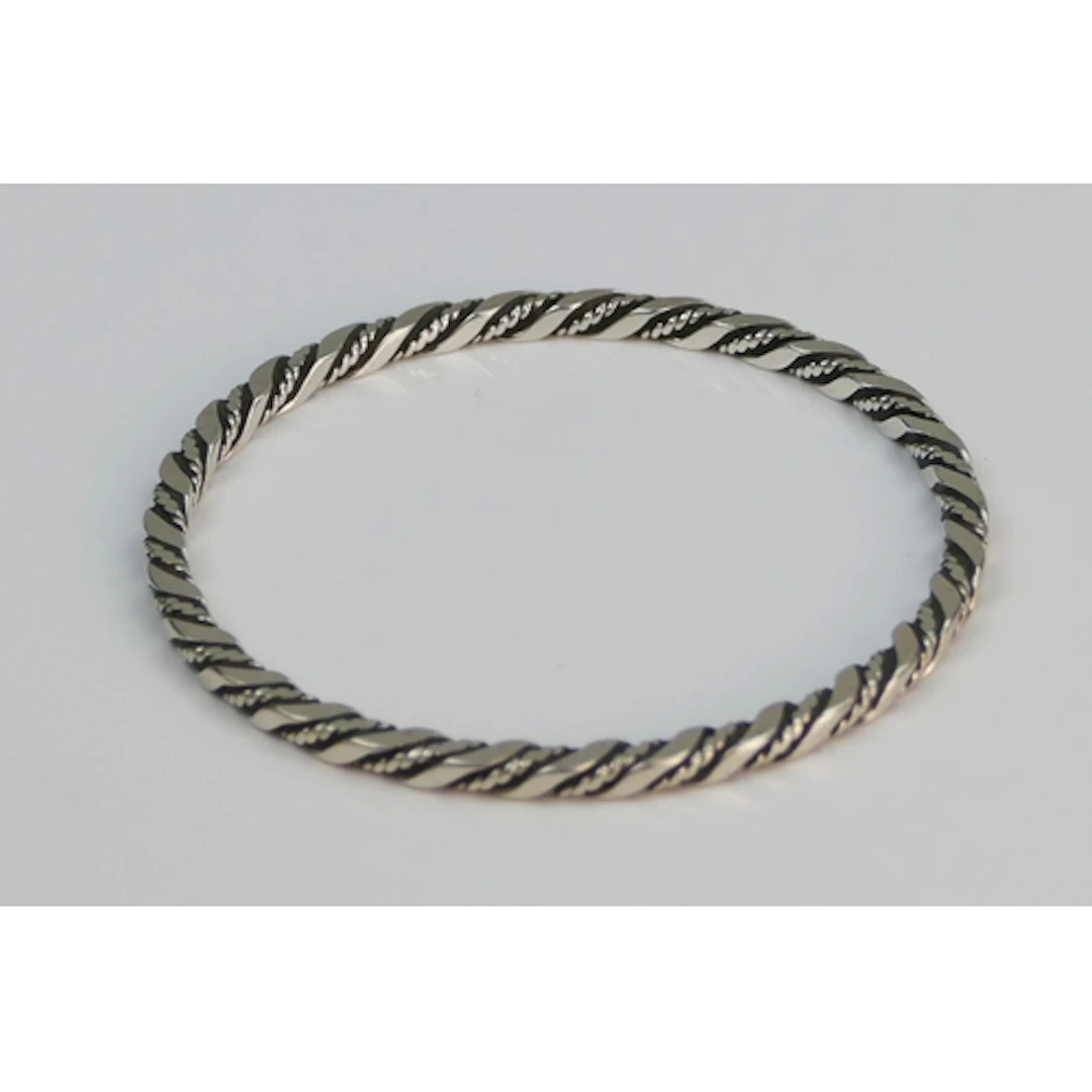 Georg Jensen, a silver bangle, hallmarked, 63.8mm inner diam...