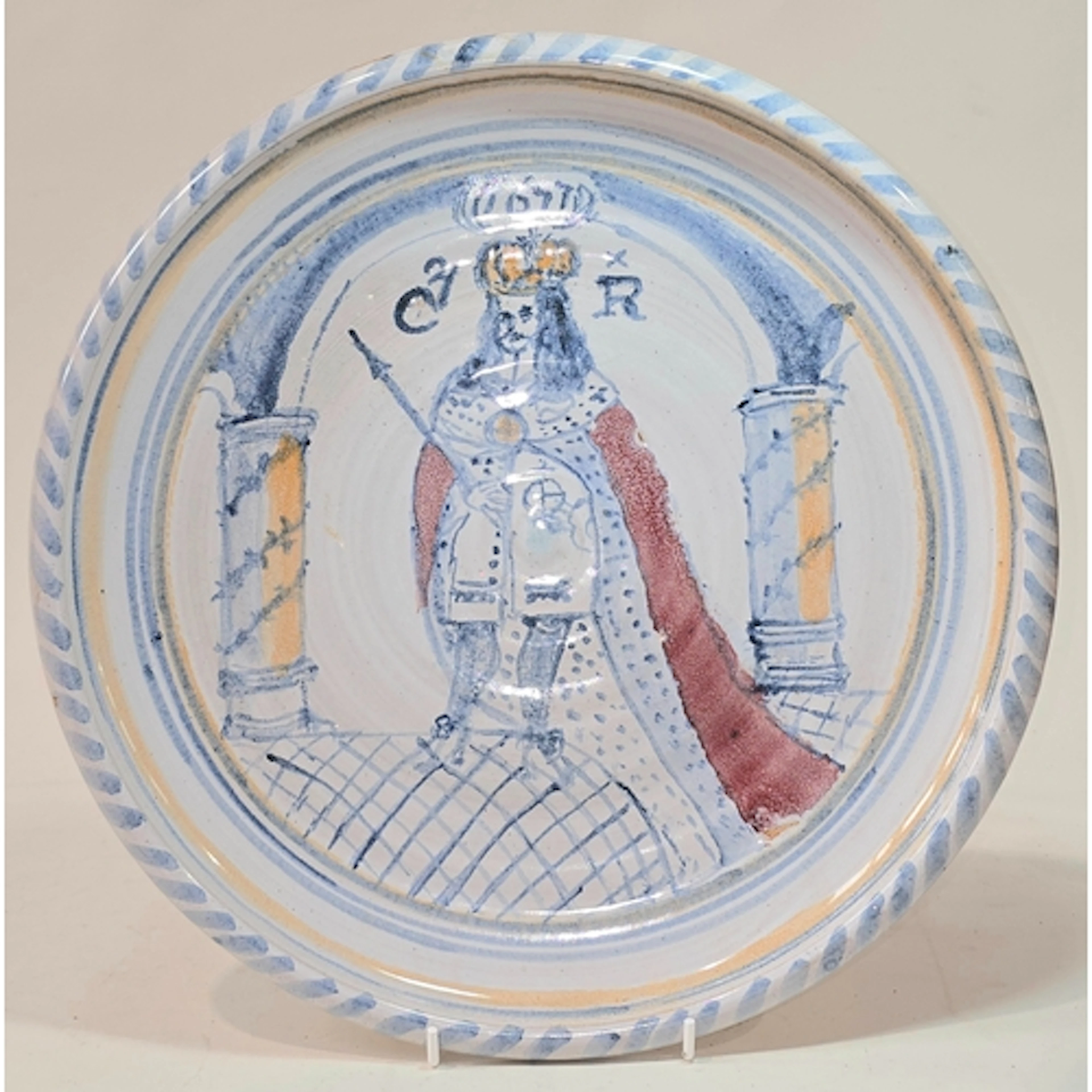 Poole Pottery interest Beatrice Bolton charger depicting ki...