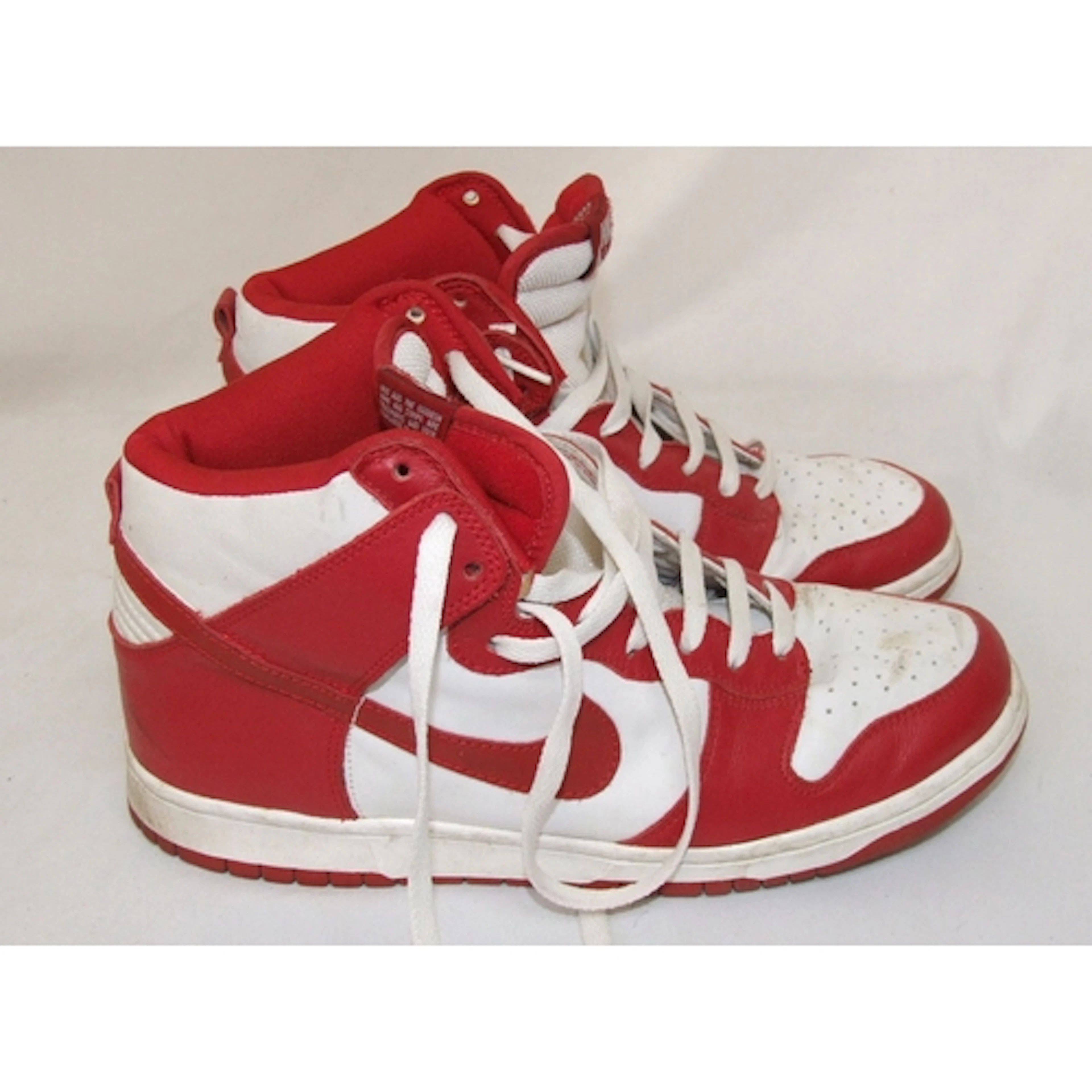 Pair Nike Red & White Trainers size UK 8.5