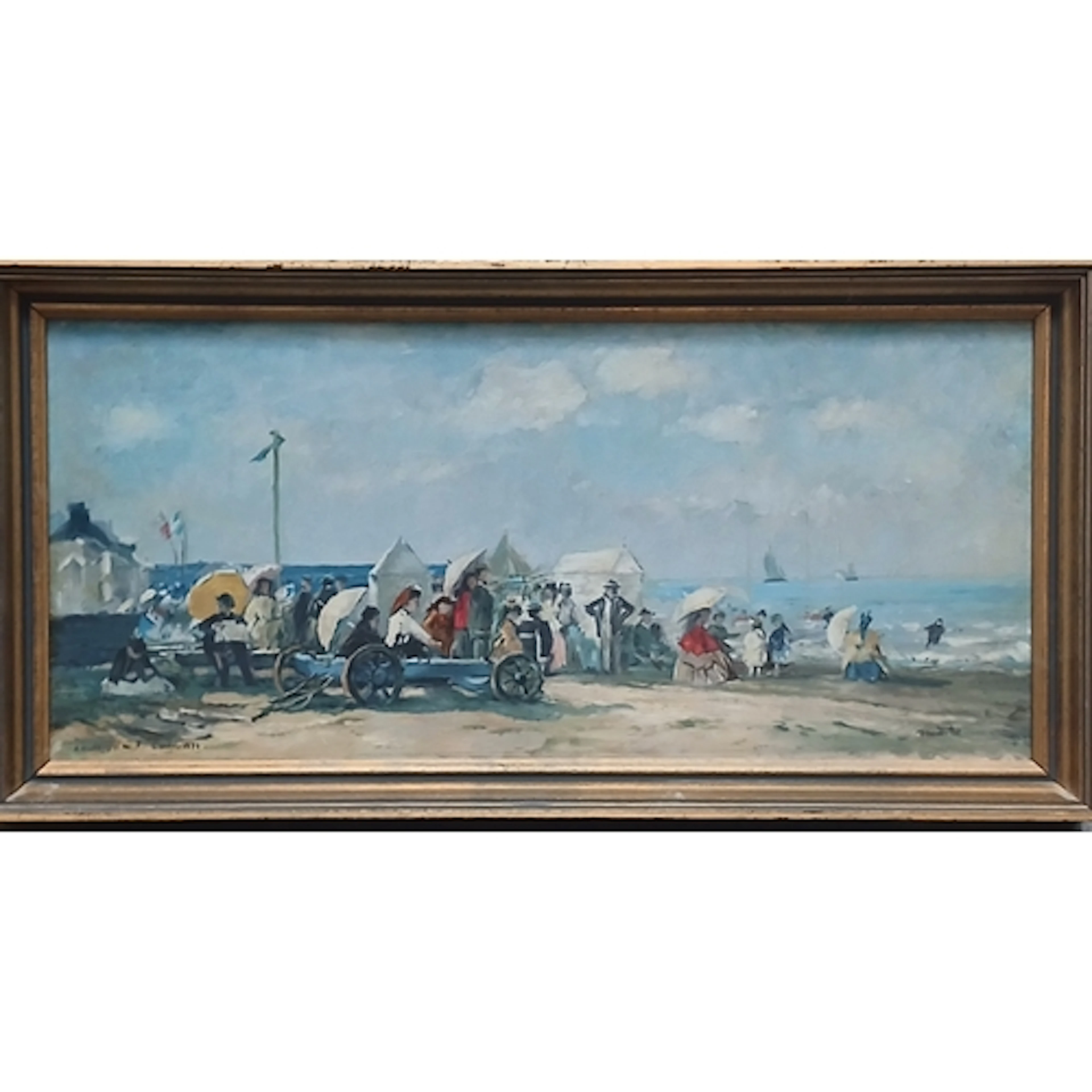 Robin J Riley, Eugene Boudin (1824-1899), 'Trouville', oil o...