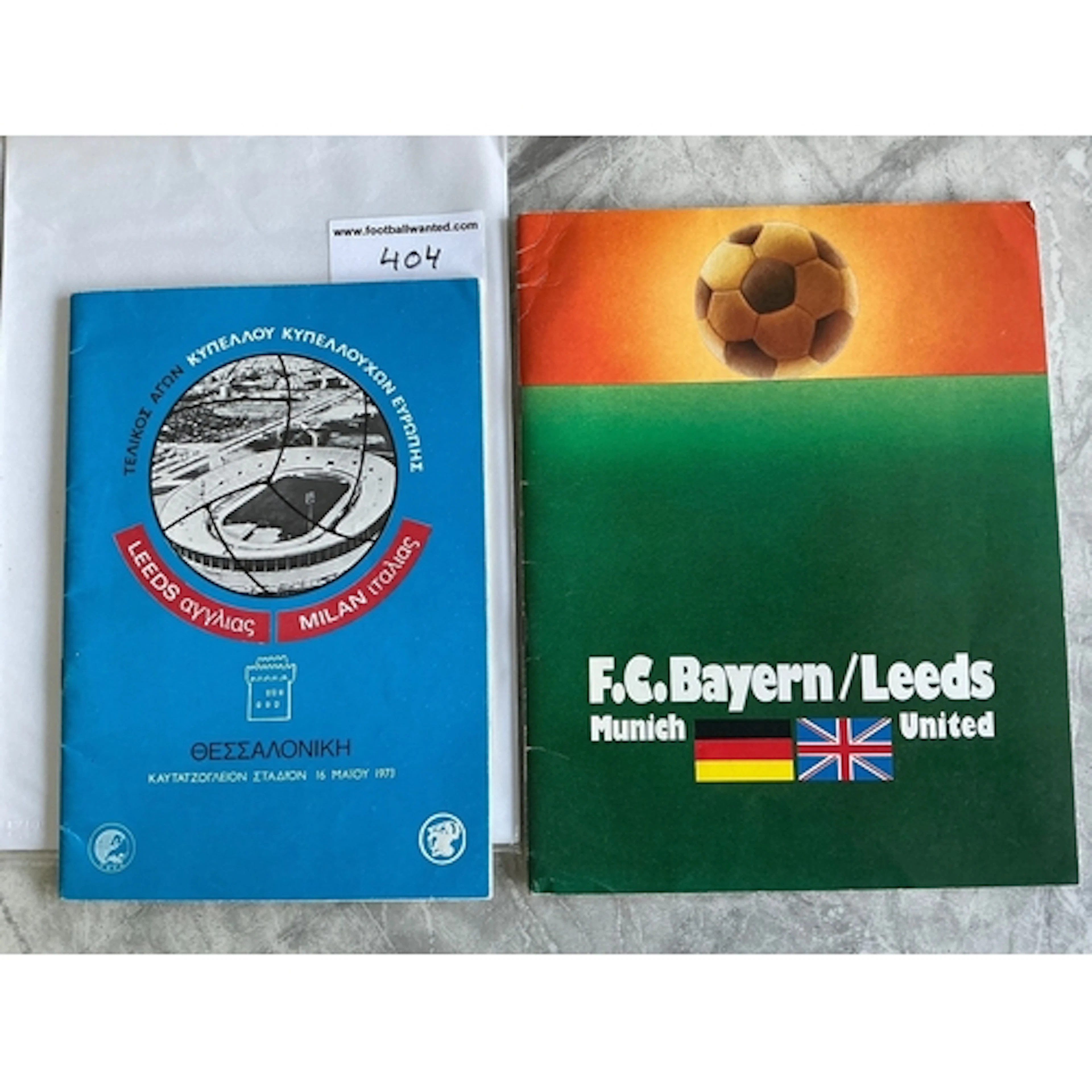 Leeds United European Final Football Programmes: 1973 ECWC f...