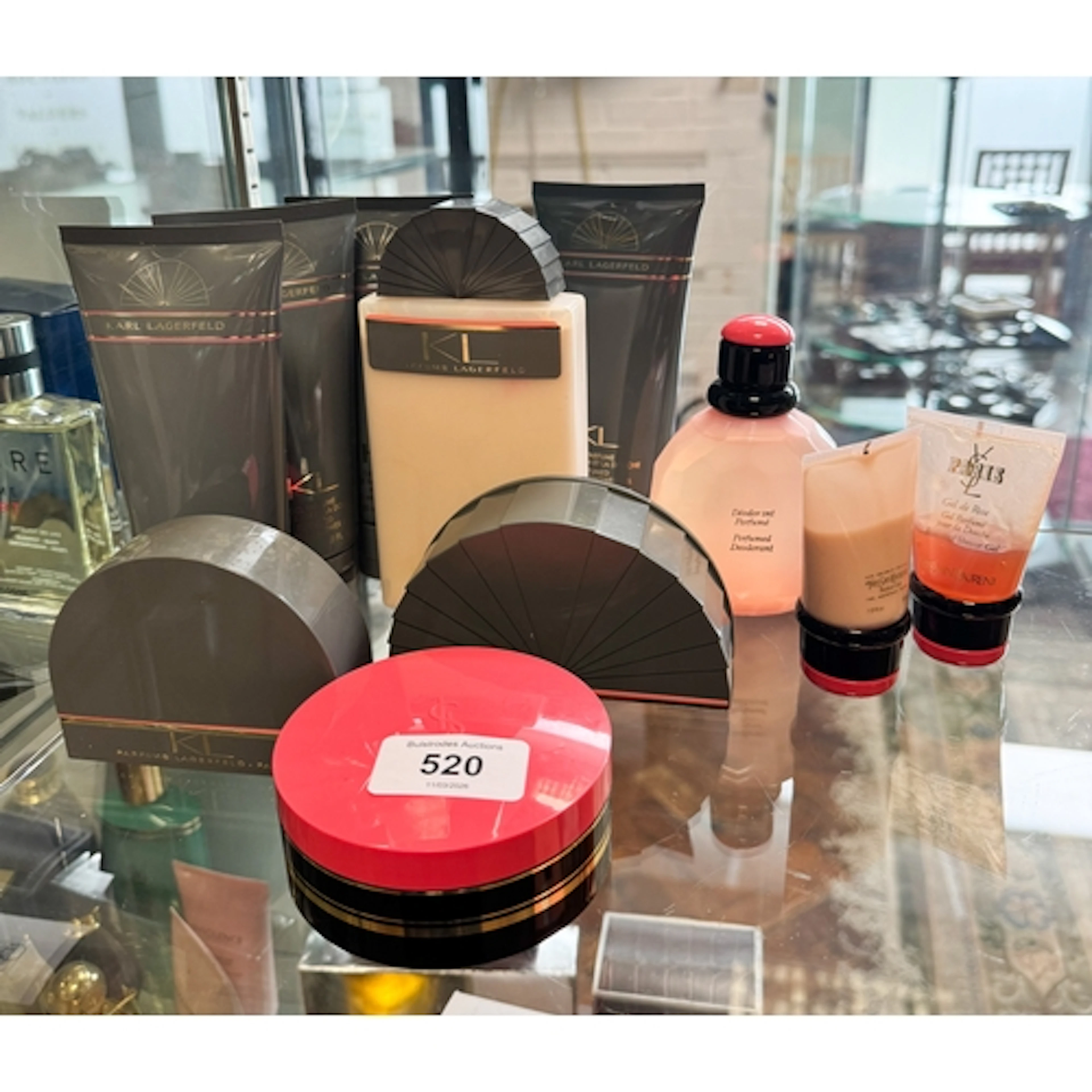 Collection of Karl Lagerfeld KL perfumes, soaps, body lotion...