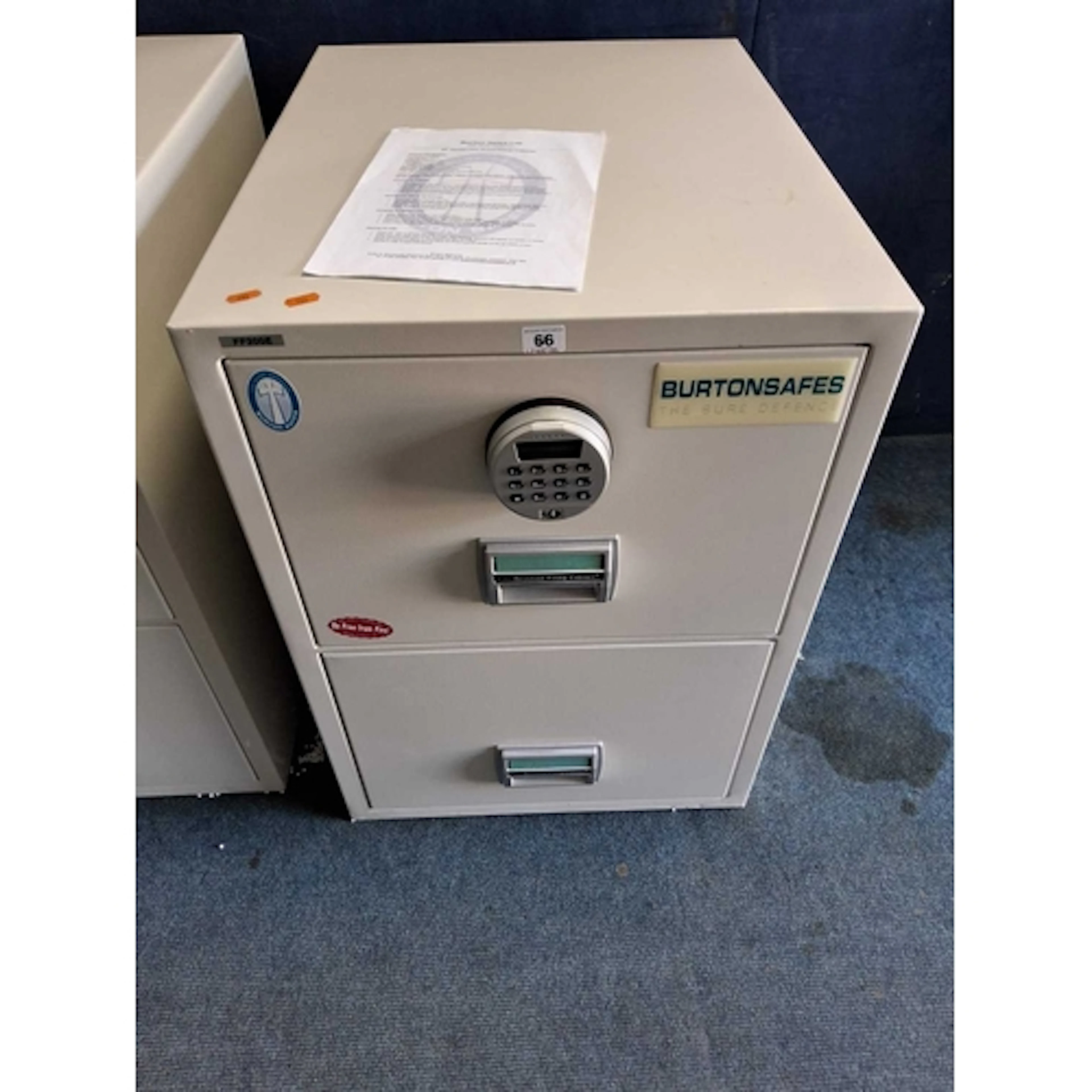A BURTON SAFES Ltd FF SERIES FIRE RESISTANT FILING CABINET 5...