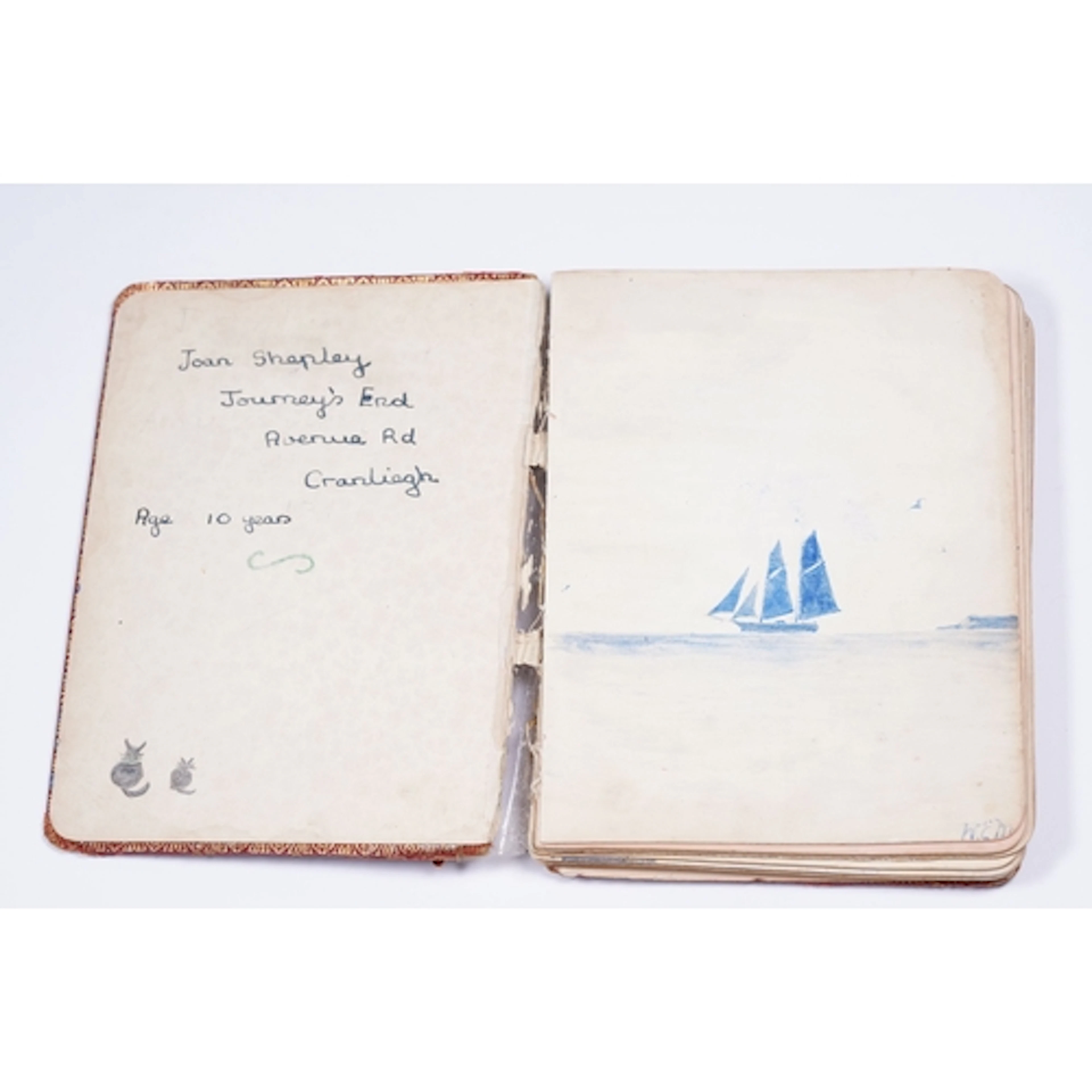 Early 20th century sketch book, comprising pen and ink sketc...