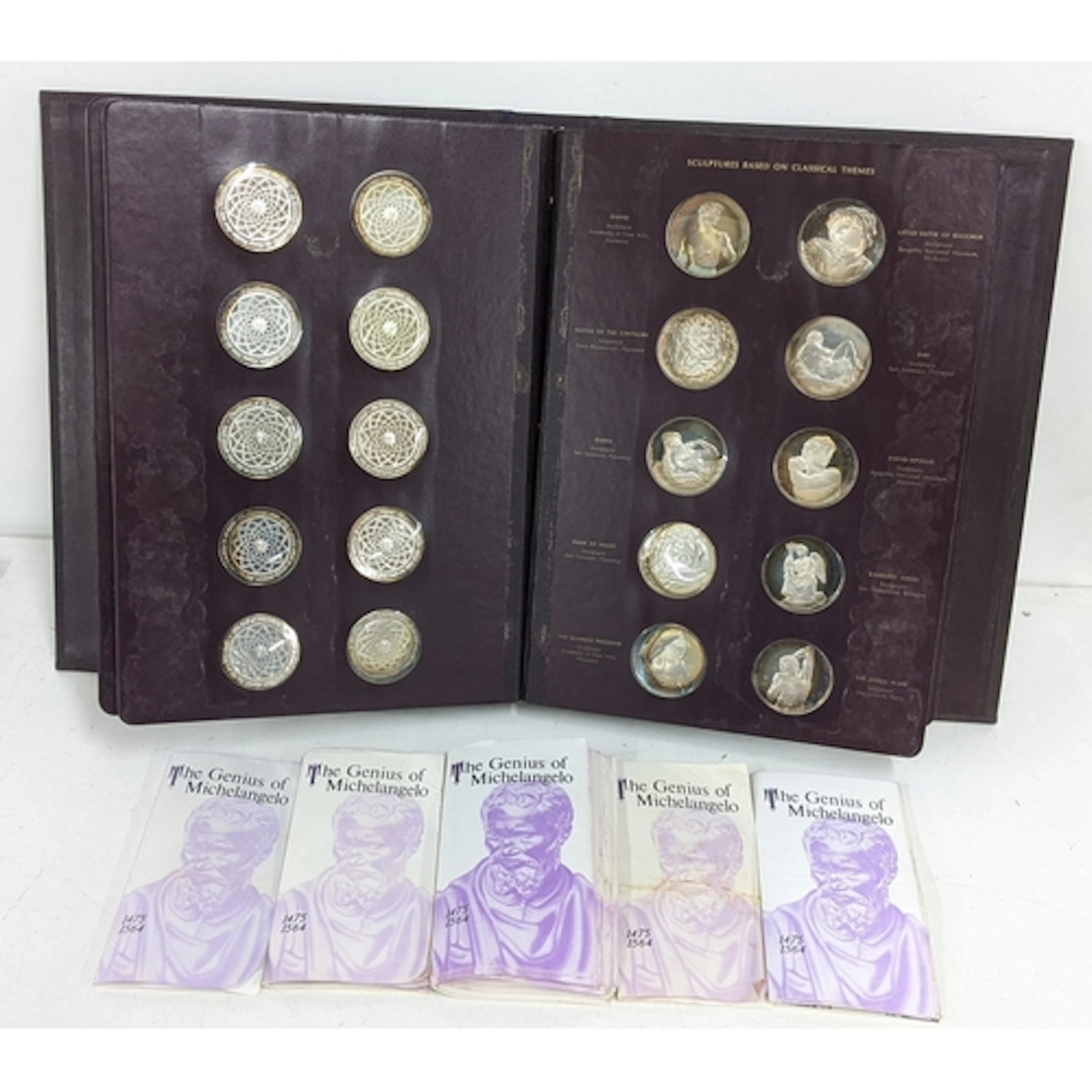A John Pinches London set of sixty silver medallions celebra...