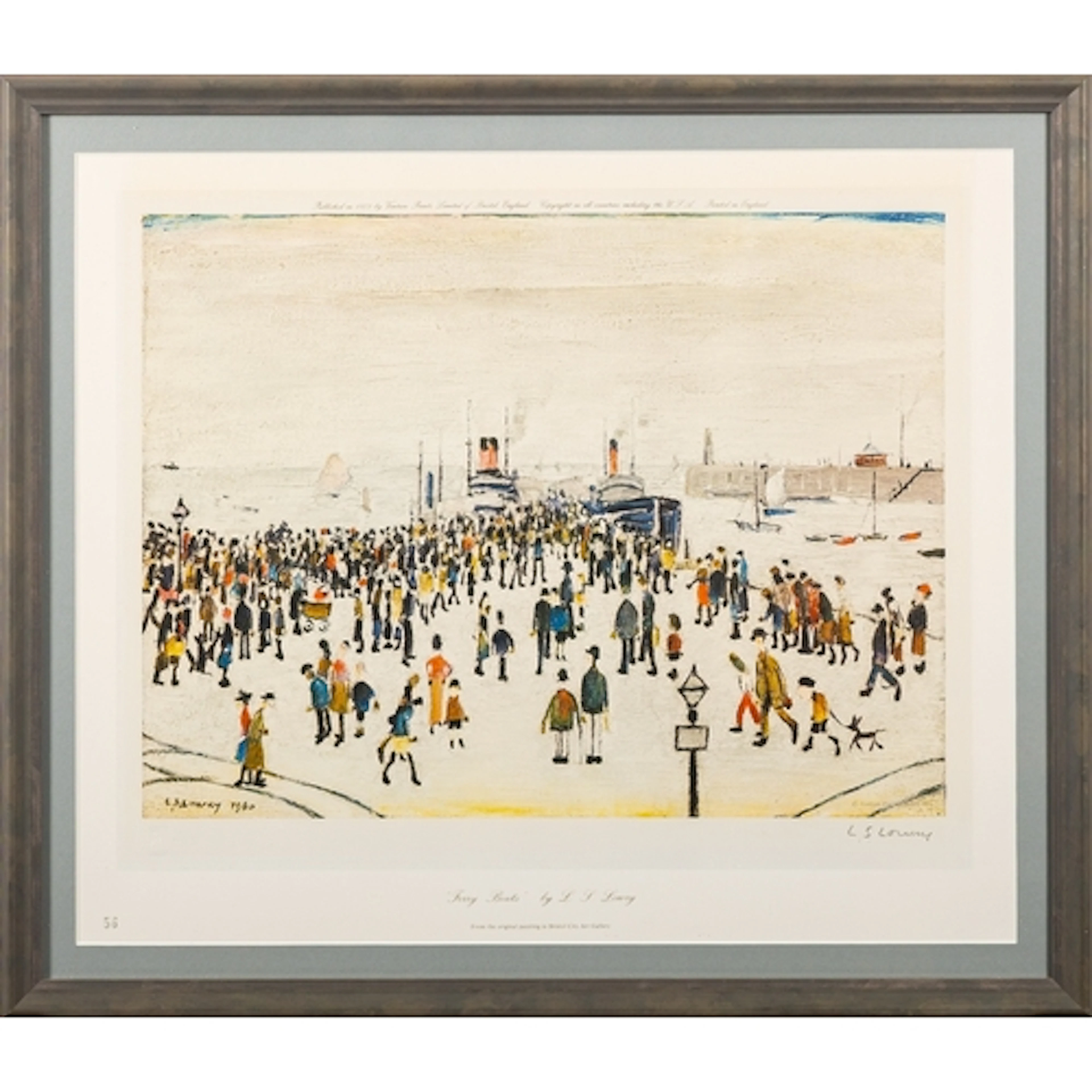 * Laurence Stephen Lowry (British, 1887-1976) - 'Ferry Boat...