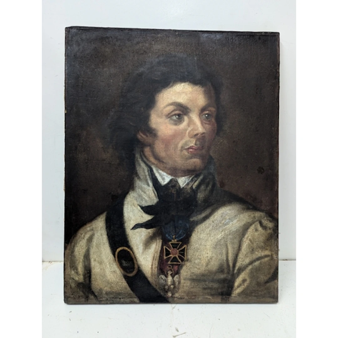 An oil on canvas portrait of Tadeusz Kosciuszko (1746-1817),...