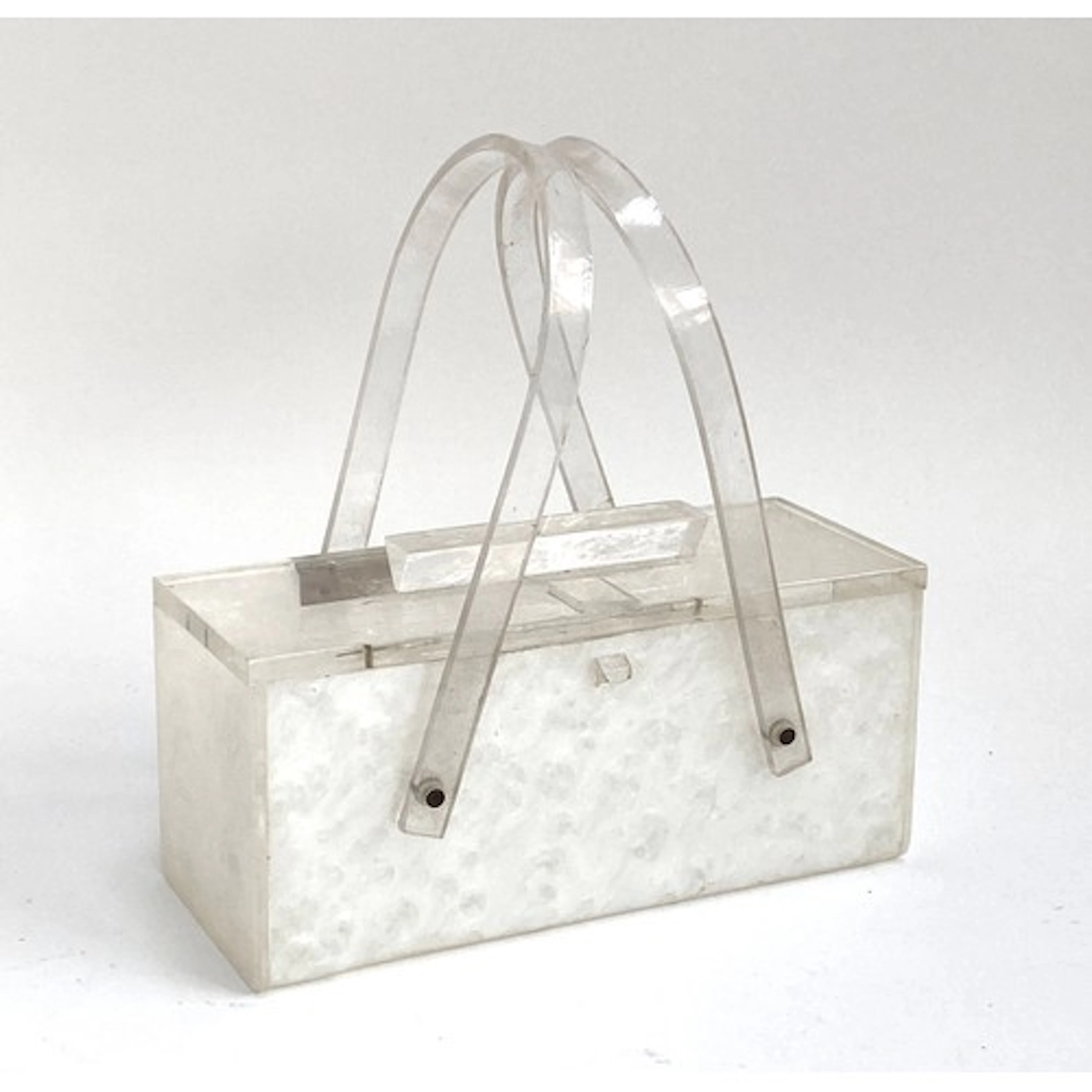 A 1950s lucite twin handled handbag, possibly Rialto NY, wit...
