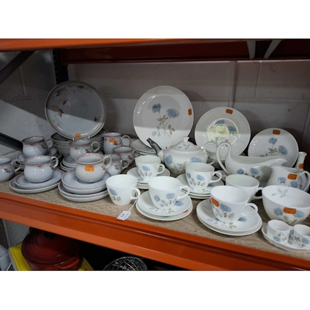 A GROUP OF TWO VINTAGE DINNER SERVICES, the first being a De...