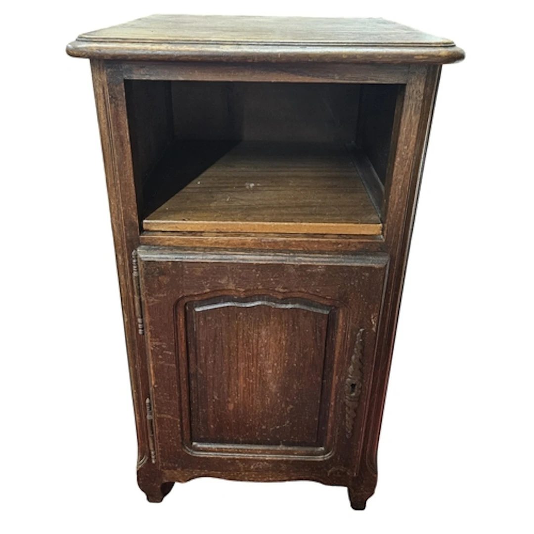 A 19th Century Timber Side Cabinet with open top over single...