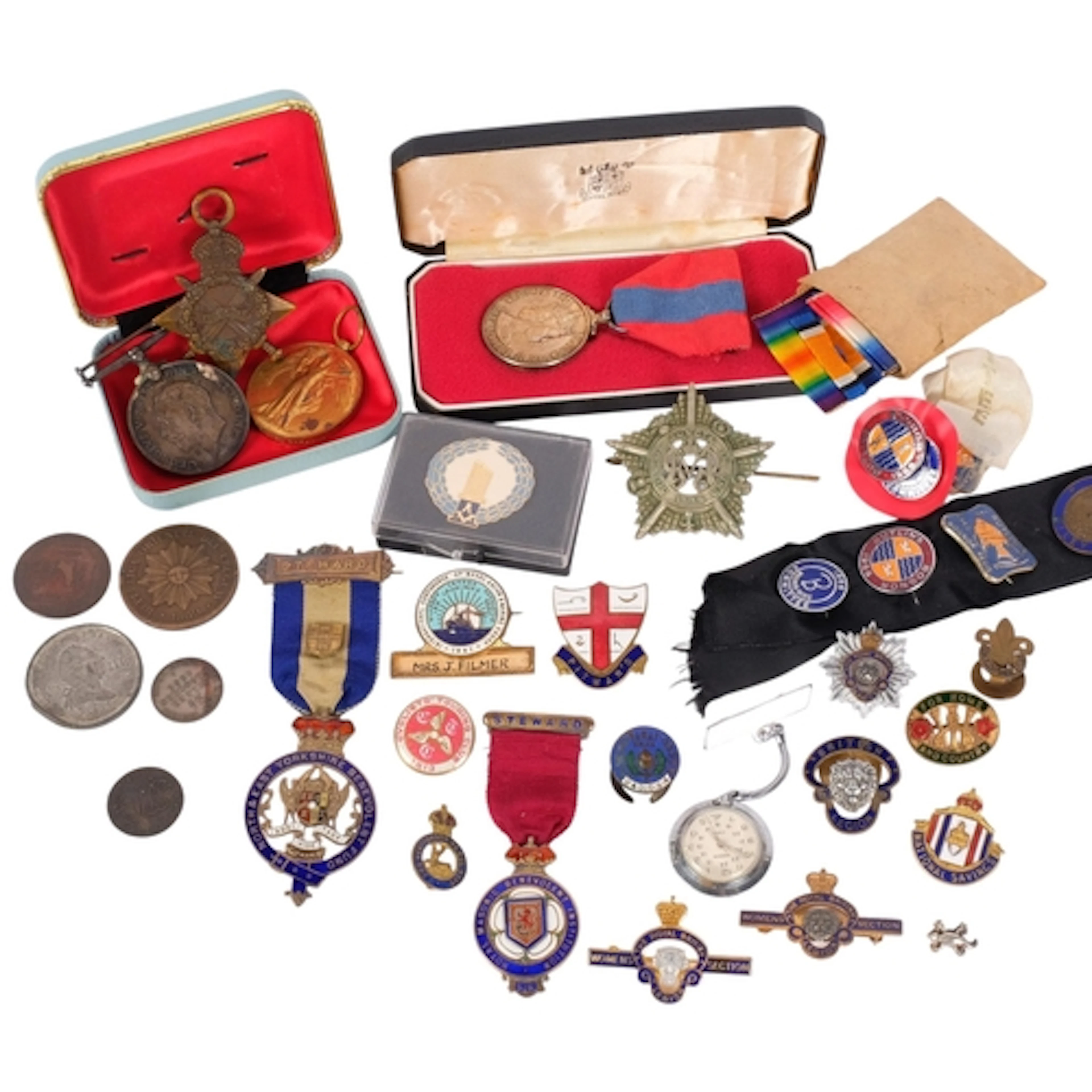 An interesting collection of medals and medallions, mostly m...