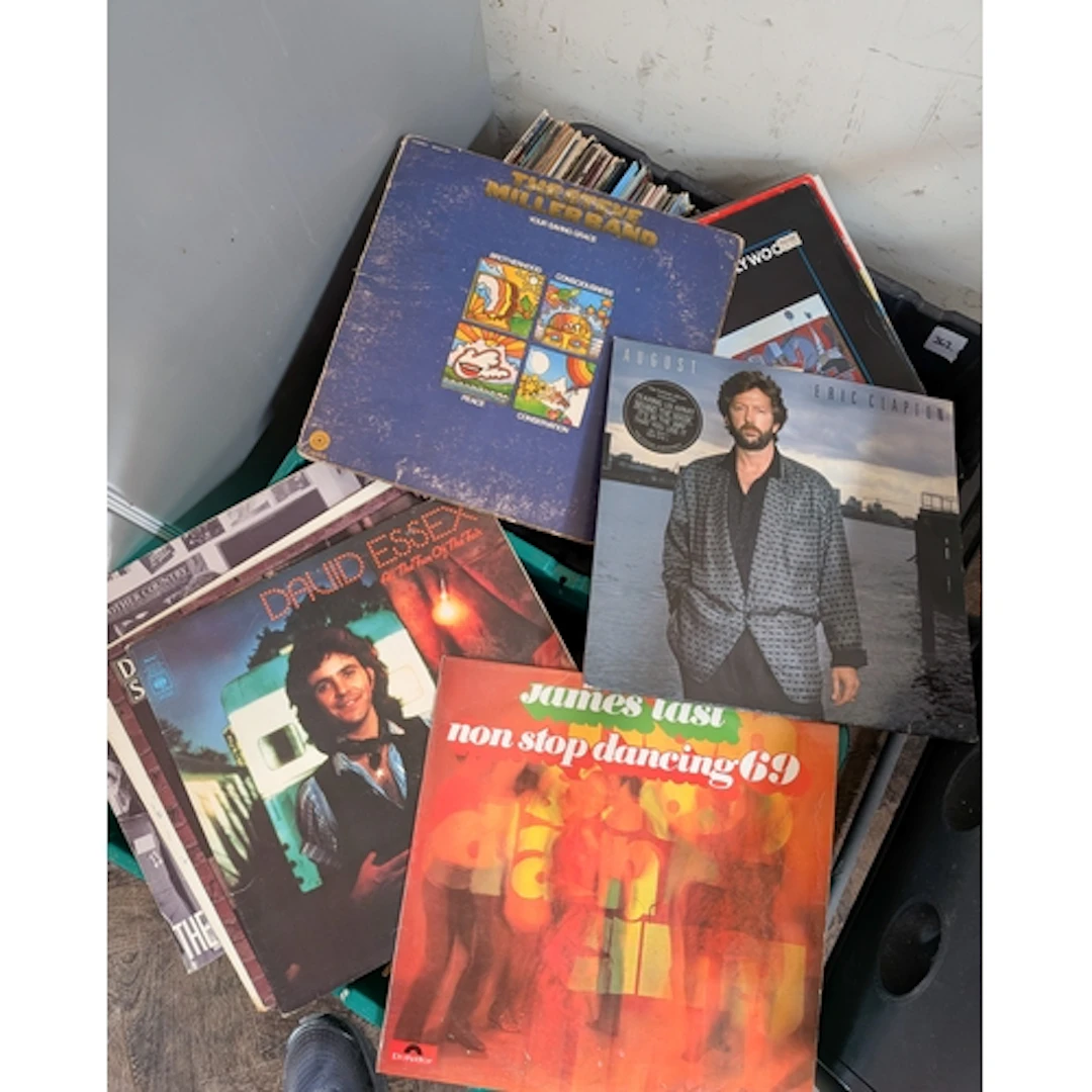Two boxes containing a large collection of LP vinyl - The Pr...