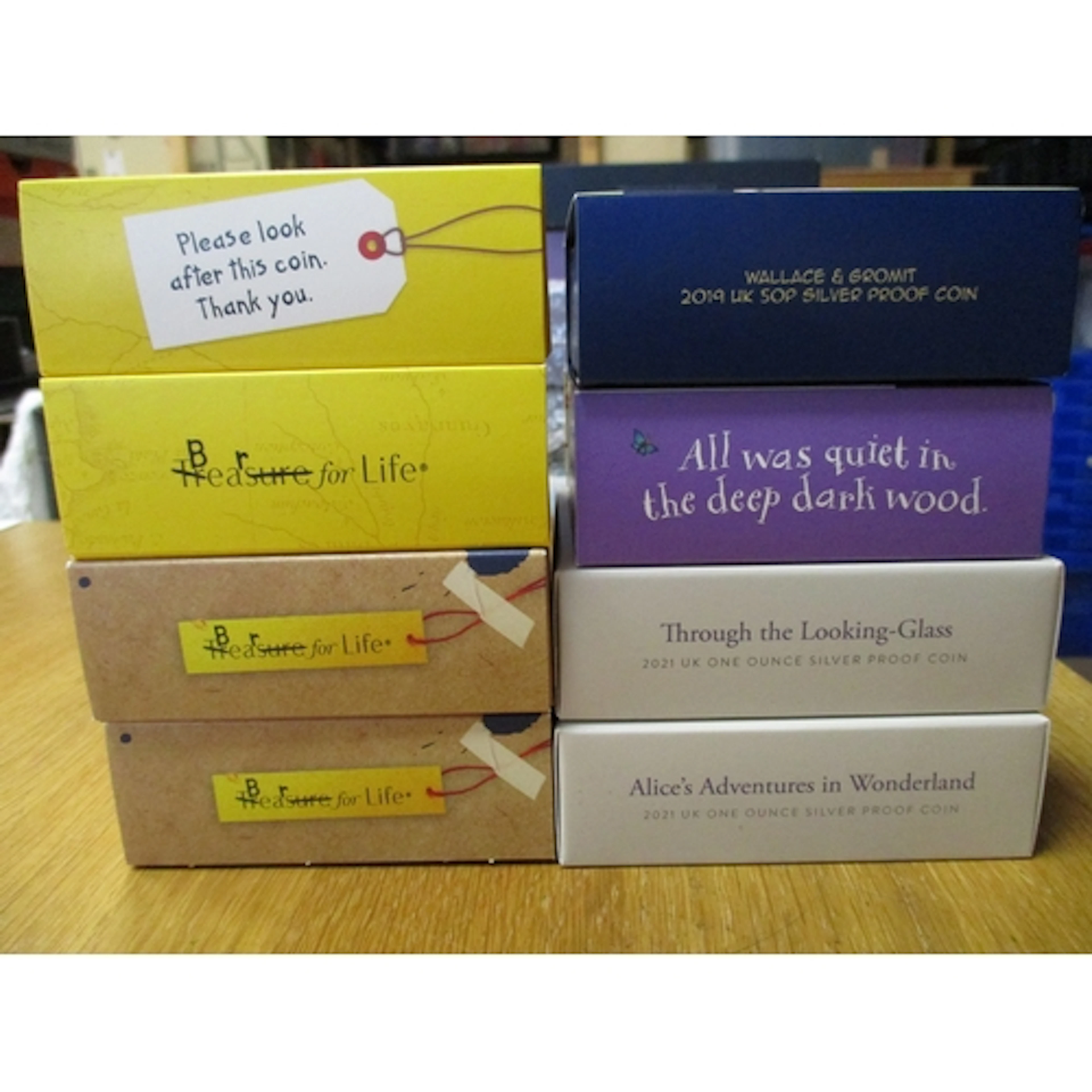Children Book collection of boxed silver proofs with 2021 A...