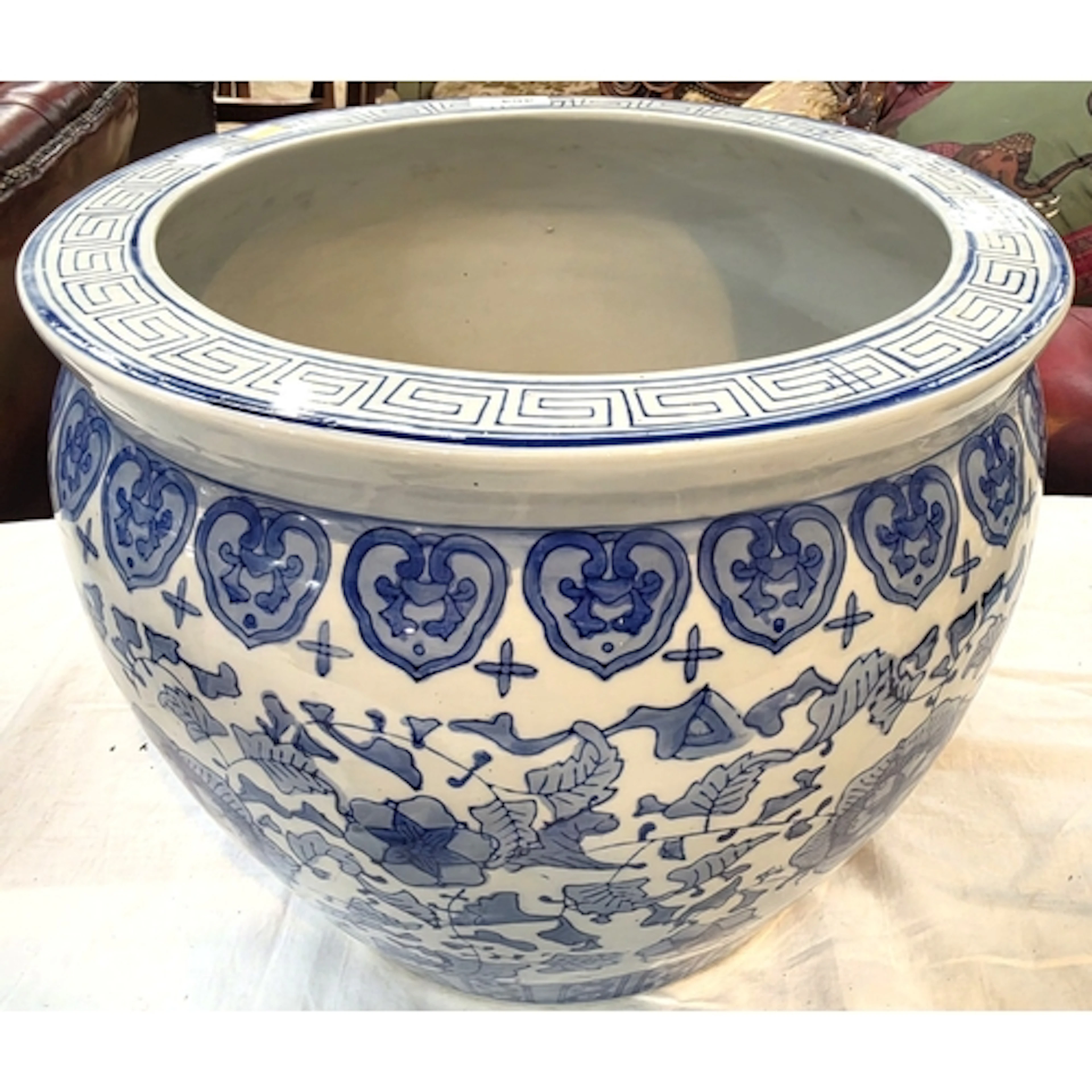 A large Chinese moon flask/vase decorated in underglaze blue...